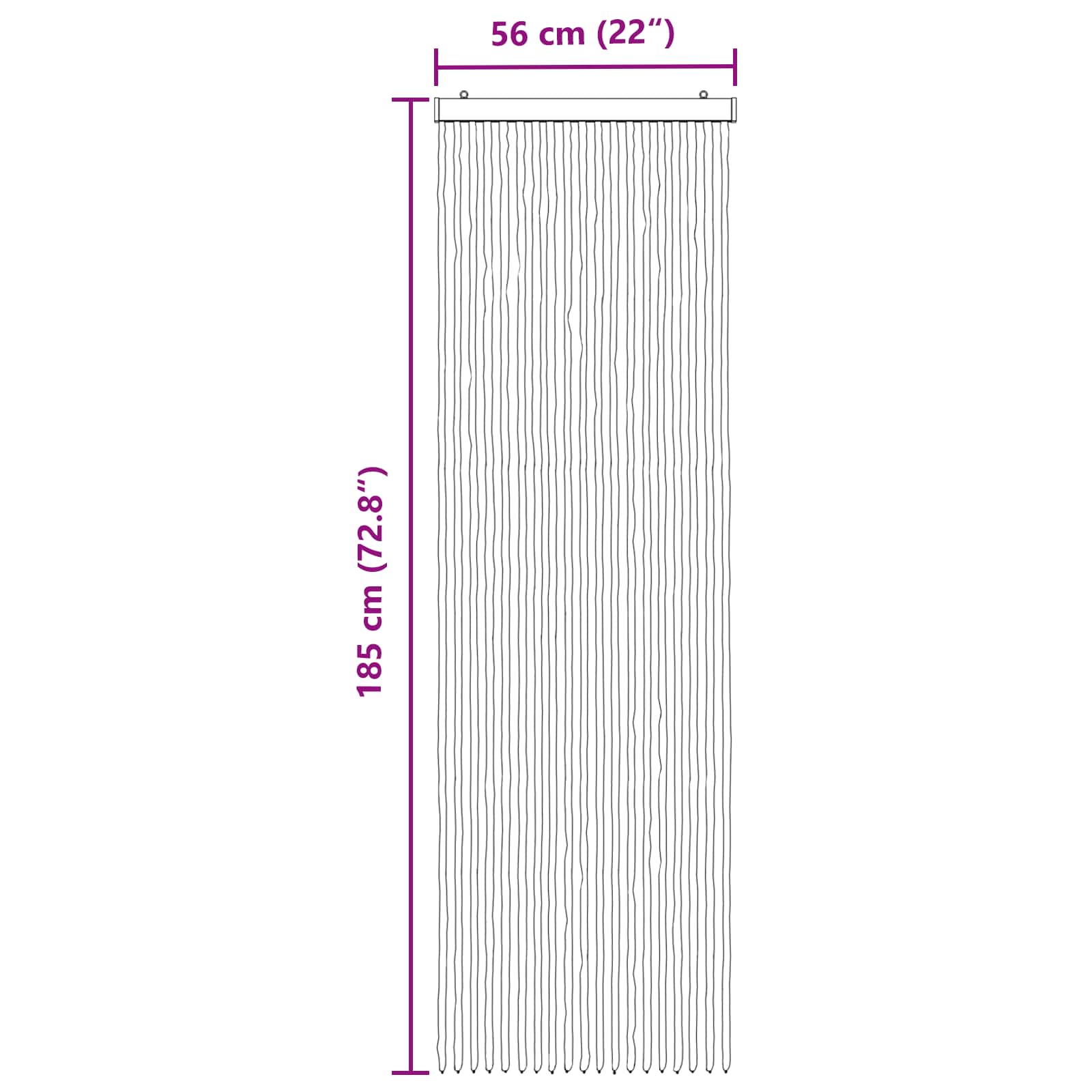 Zavjesa protiv insekata Chenille Siva i bež 56 x 185 cm 100% PP