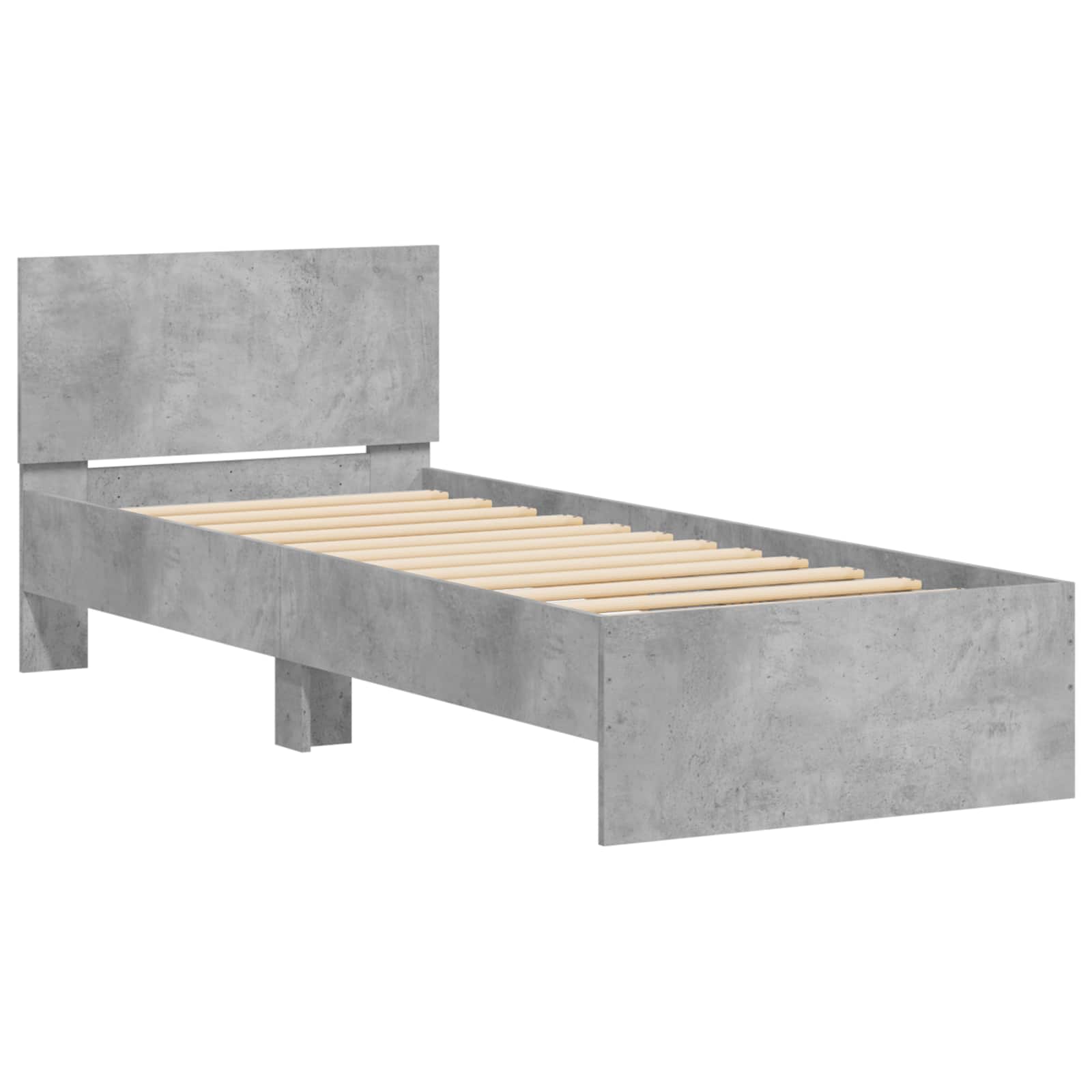 Krevetna konstrukcija s LED svjetlom Betonska siva 80 x 200 cm