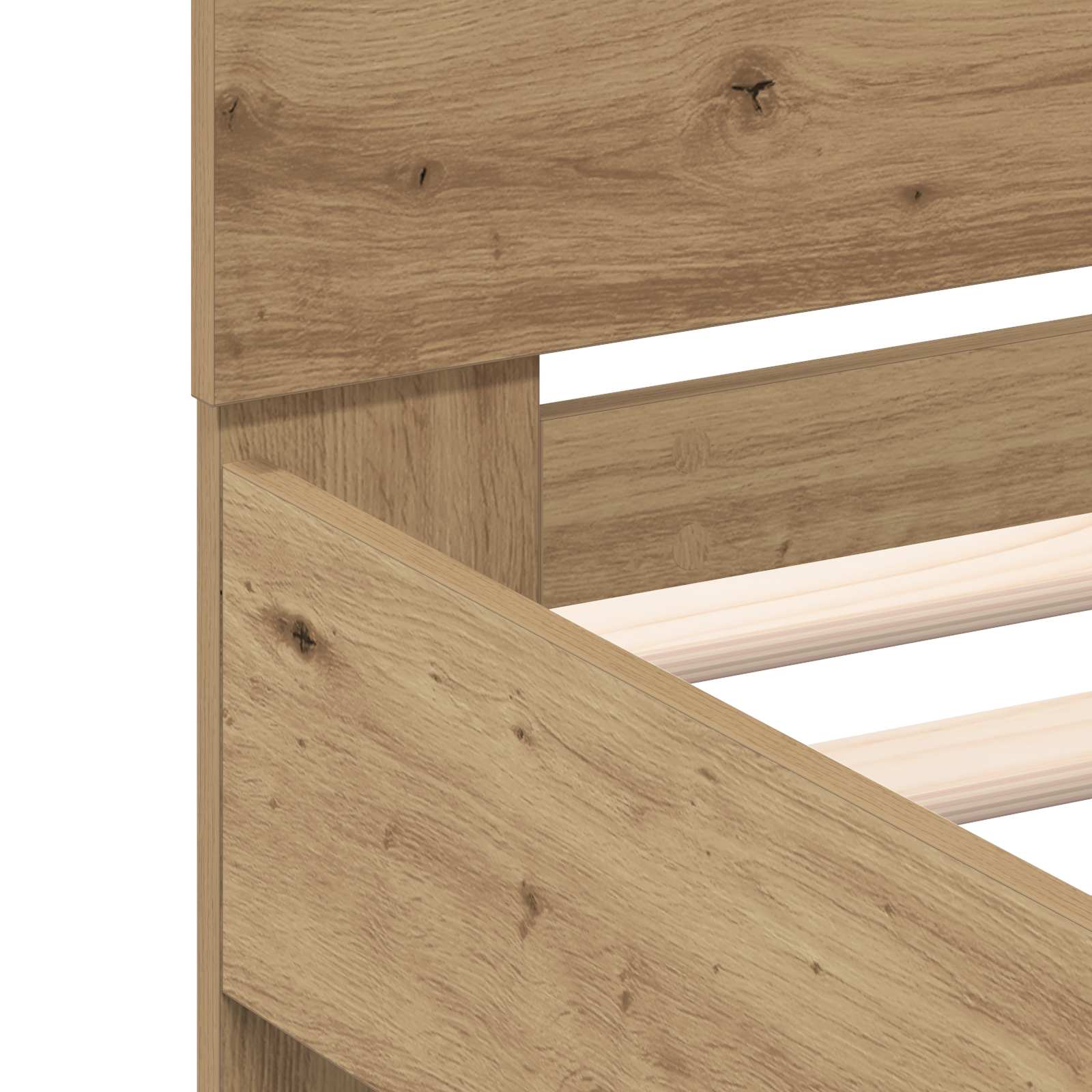Krevetna konstrukcija s LED svjetlom Hrast artisan 80 x 200 cm