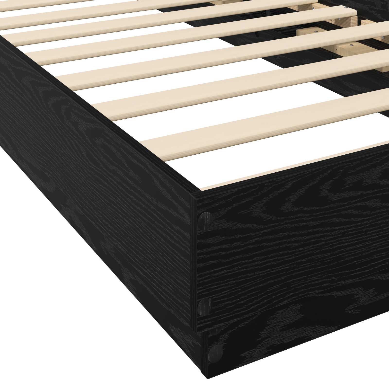 Krevetna konstrukcija s LED svjetlom Crni hrast 80 x 200 cm