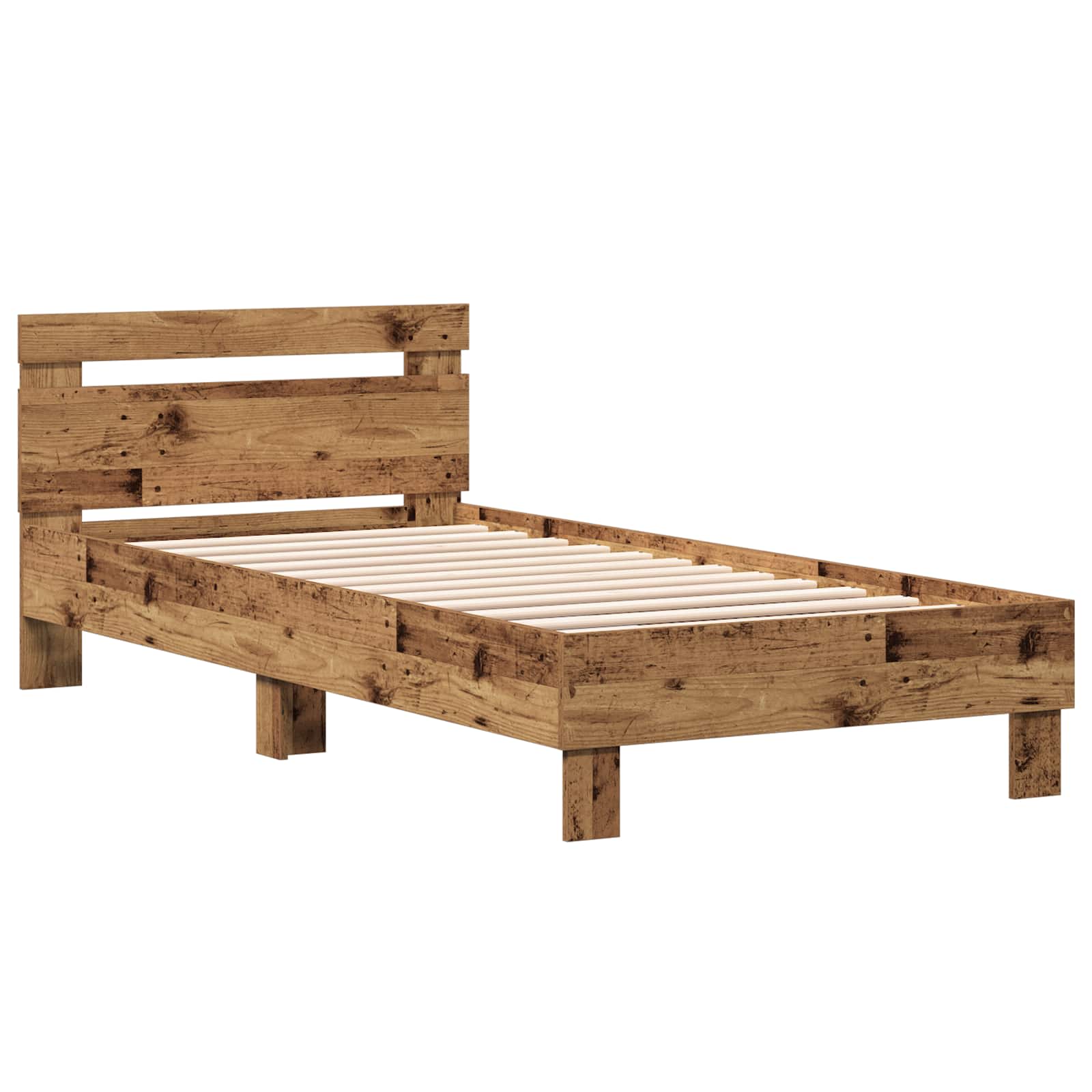 Okvir kreveta s uzglavljem Staro drvo 80 x 200 cm