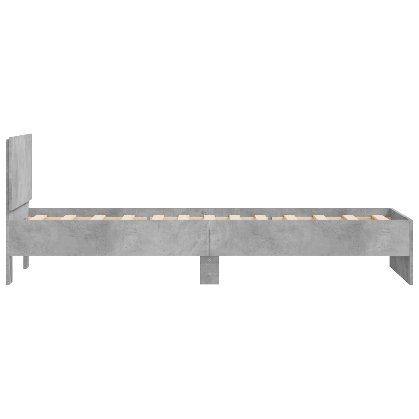 Okvir kreveta s uzglavljem Betonska siva 80 x 200 cm