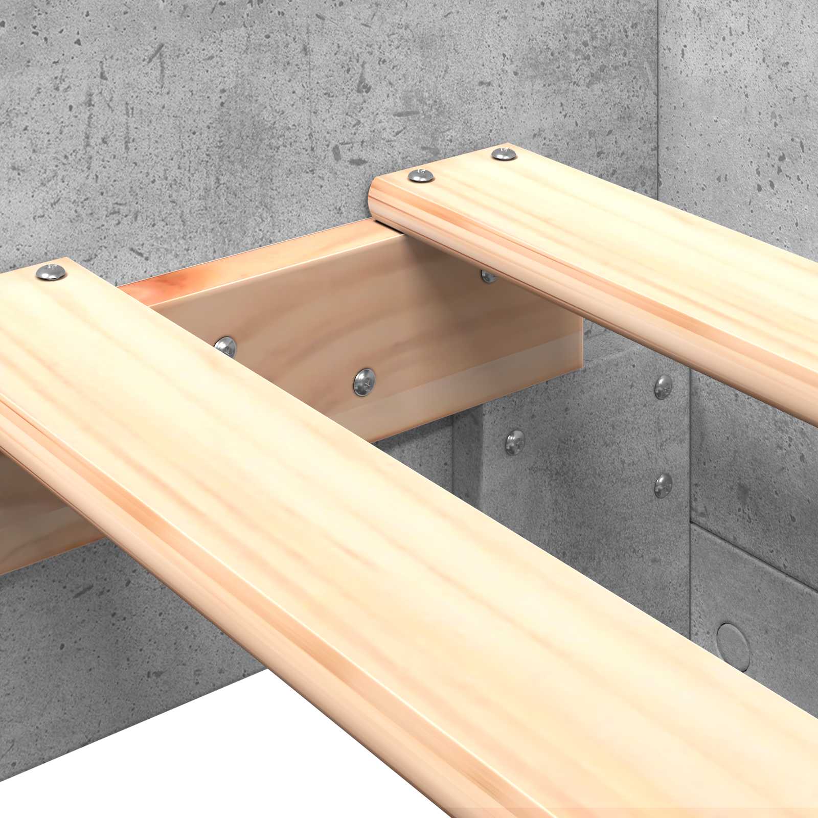 Okvir kreveta s uzglavljem Betonska siva 80 x 200 cm