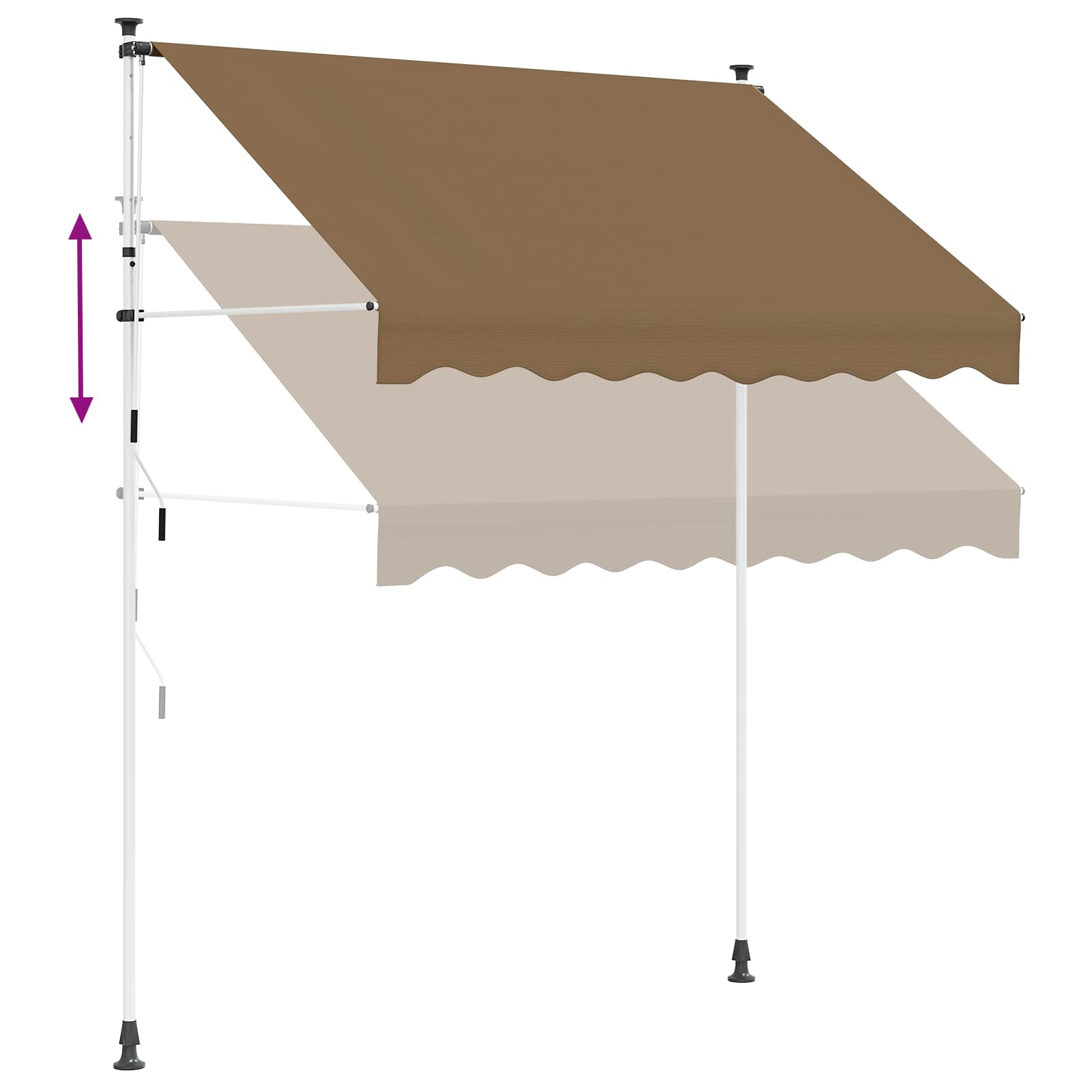 Ručno sklopiva tenda Bež 400 cm
