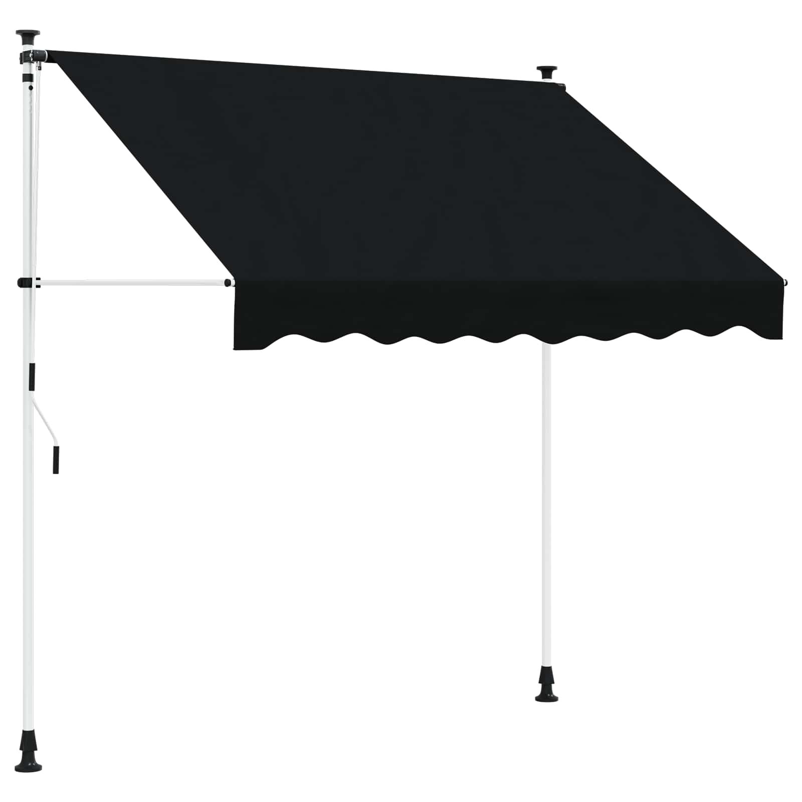 Ručno sklopiva tenda Crna 200 cm