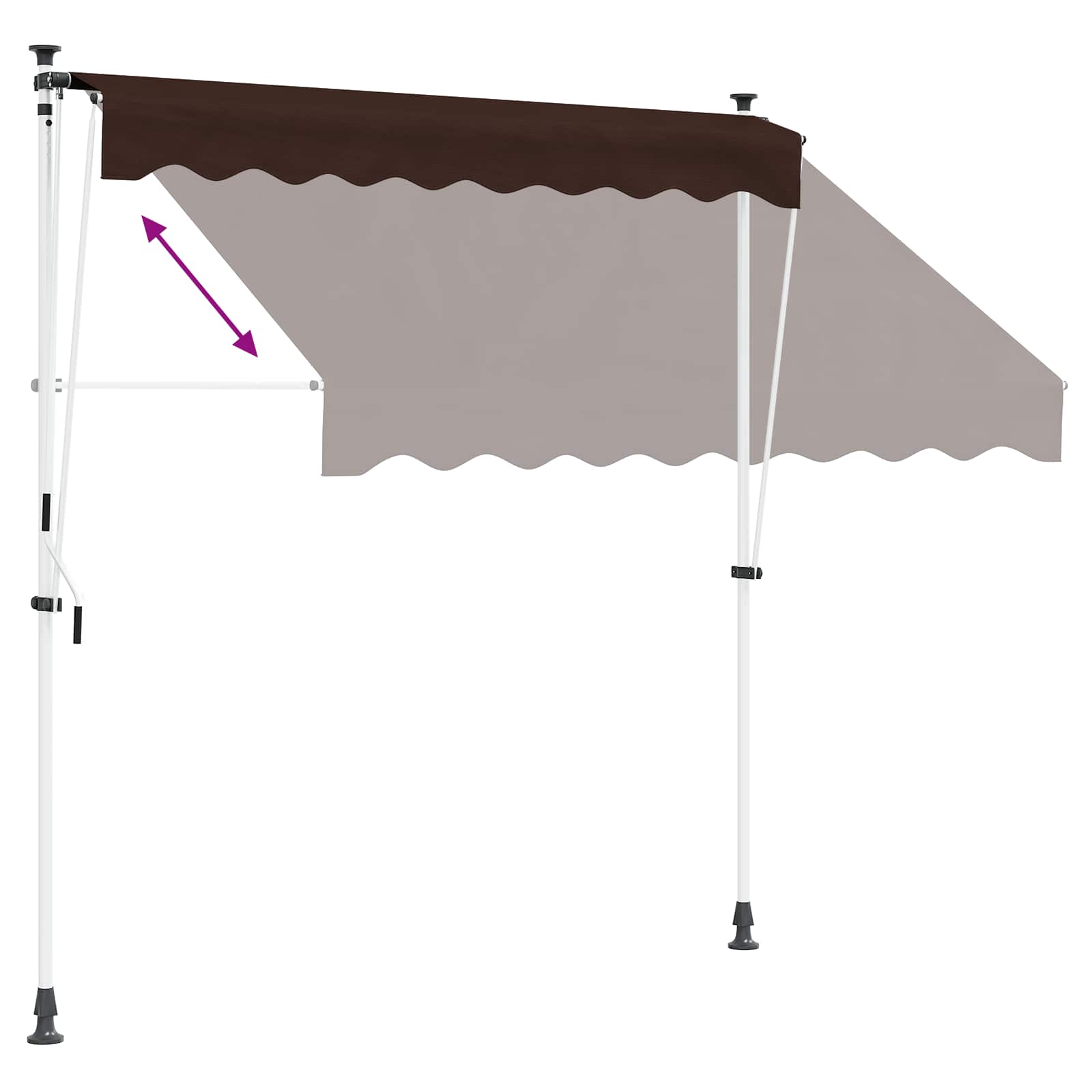 Ručno sklopiva tenda Smeđa 100 cm