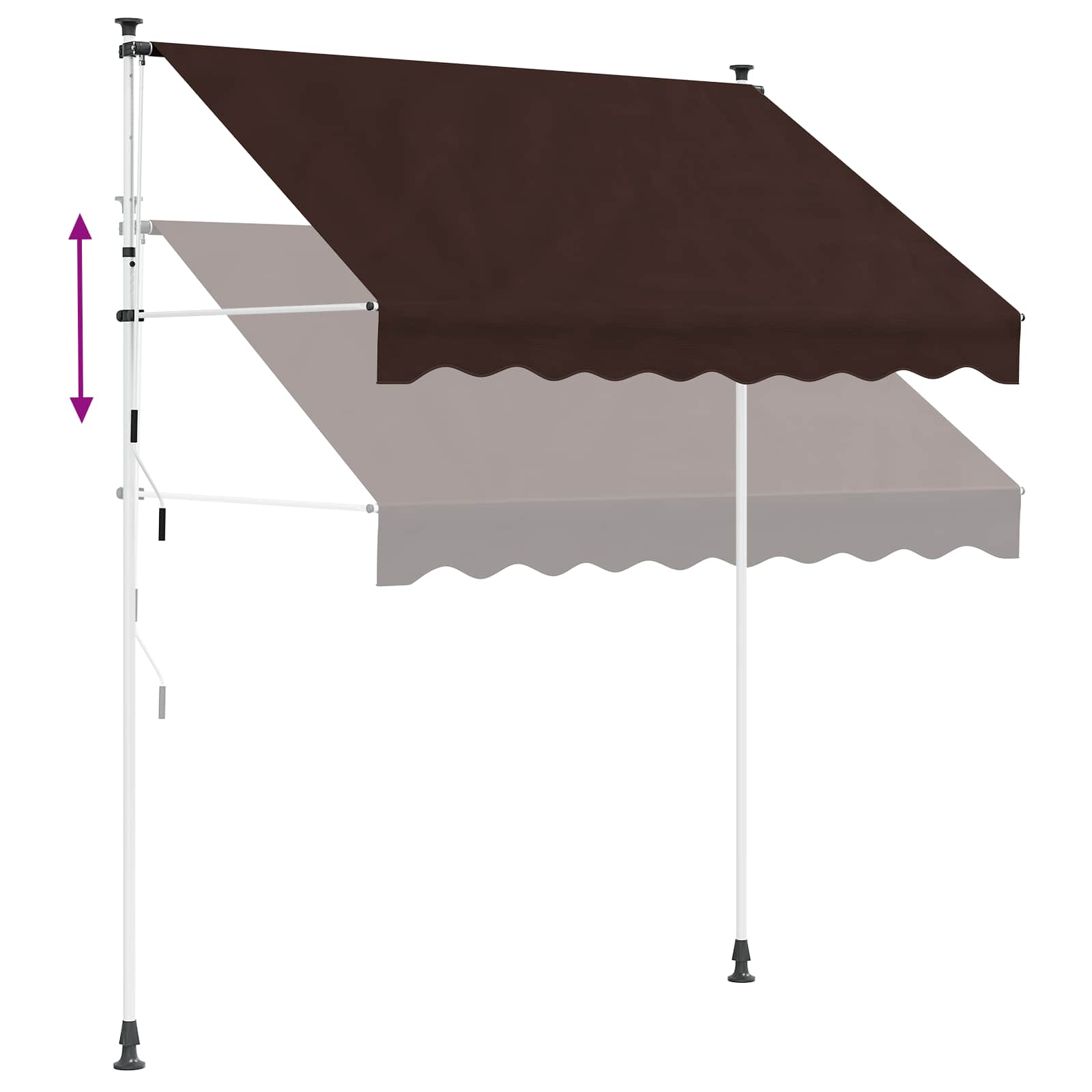Ručno sklopiva tenda Smeđa 300 cm