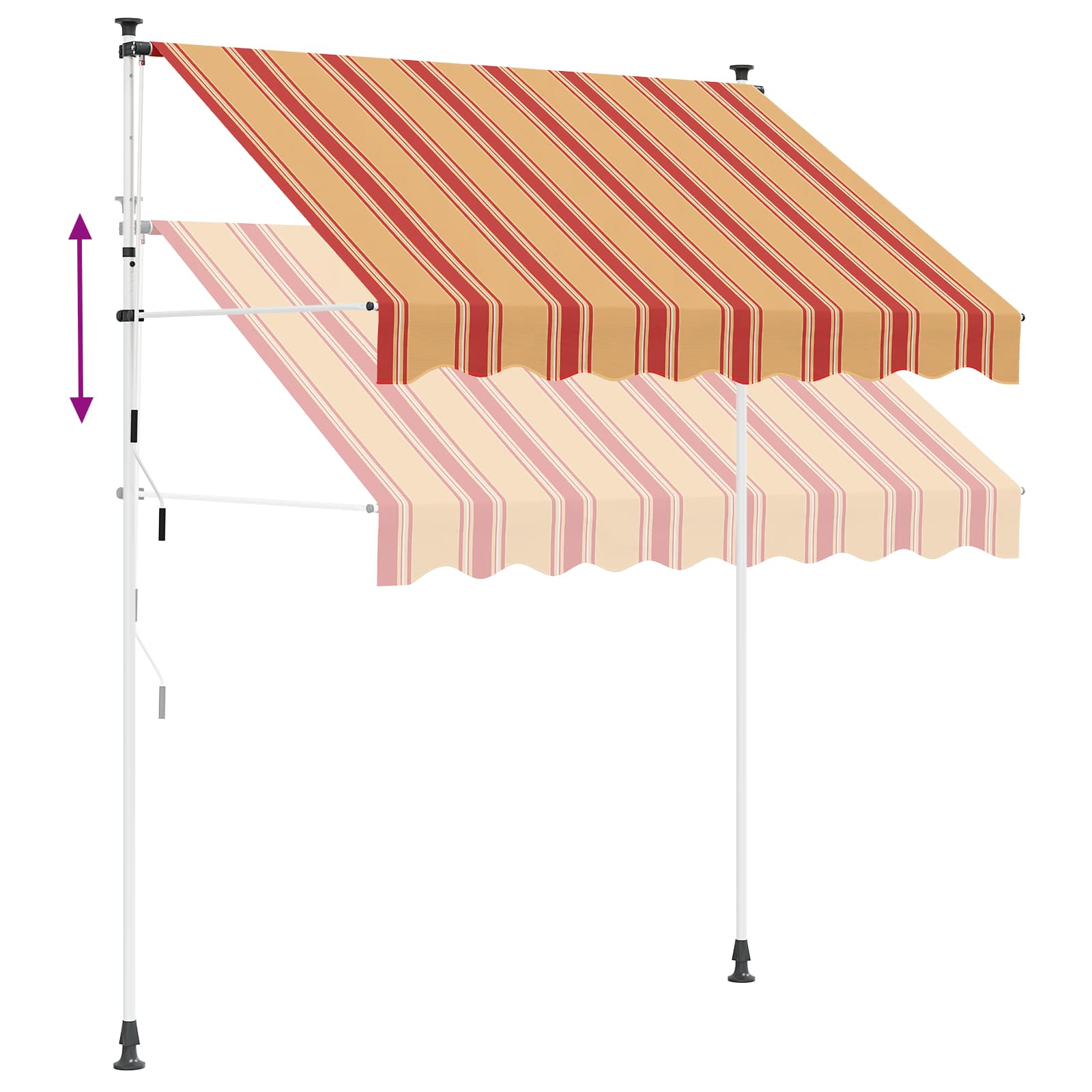 Ručno sklopiva tenda Šareni 250 x 115 x 300 cm