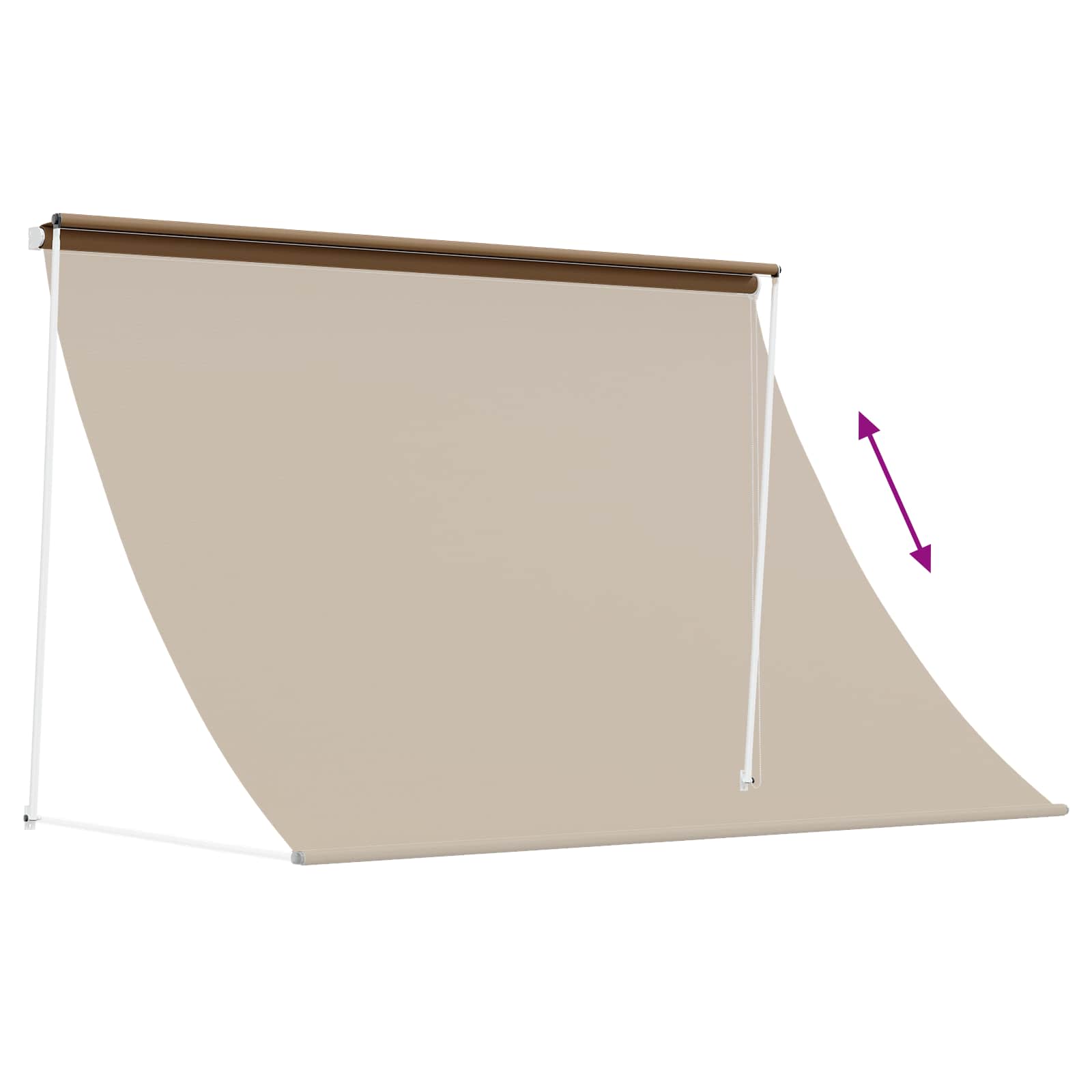 Nadstrešnica Bež 250 x 150 cm 180 g / m² poliester s PU premazom