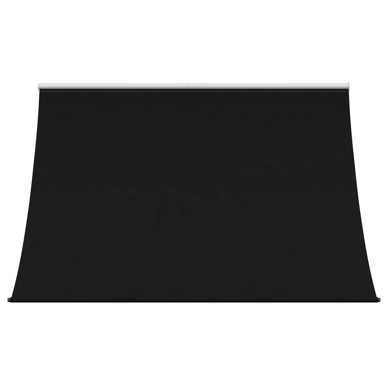 Nadstrešnica Crna 350 x 150 cm 180 g / m² poliester s PU premazom