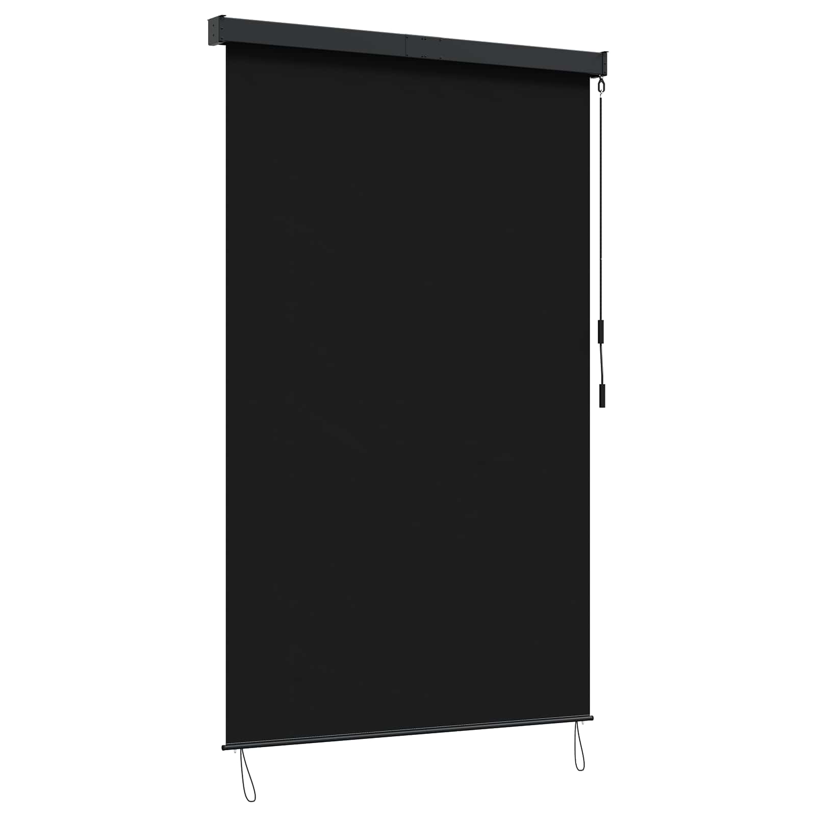 Rolo zavjesa Crna 80 x 250 cm Tkanina i aluminij