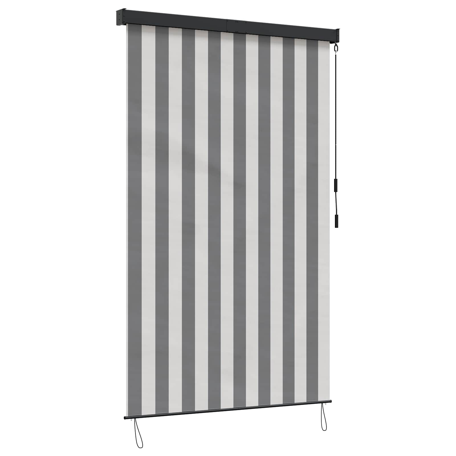 Rolo zavjesa Antracit i bijelo 80 x 250 cm Tkanina i aluminij