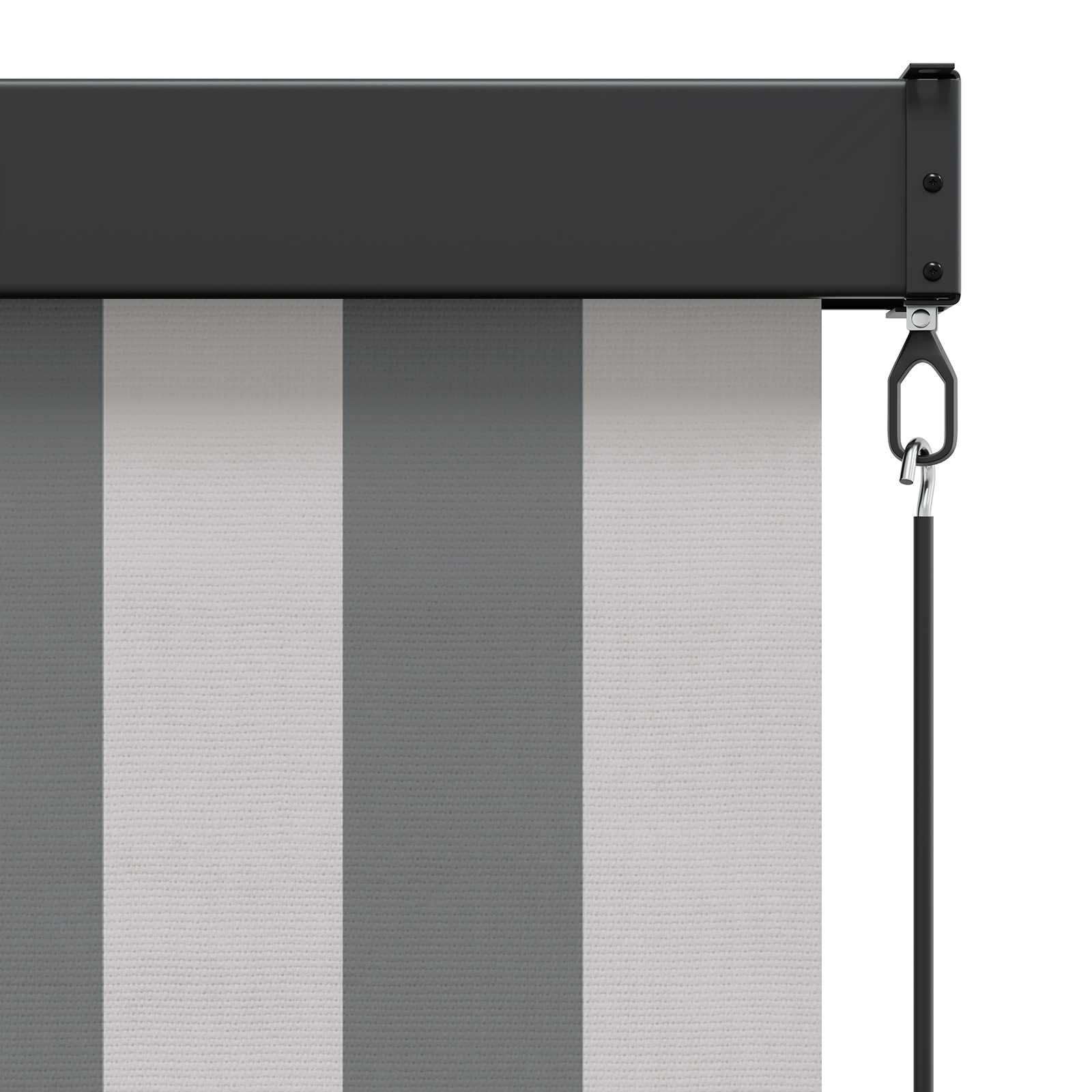 Rolo zavjesa Antracit i bijelo 100 x 250 cm Tkanina i aluminij
