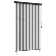 Rolo zavjesa Antracit i bijelo 100 x 250 cm Tkanina i aluminij