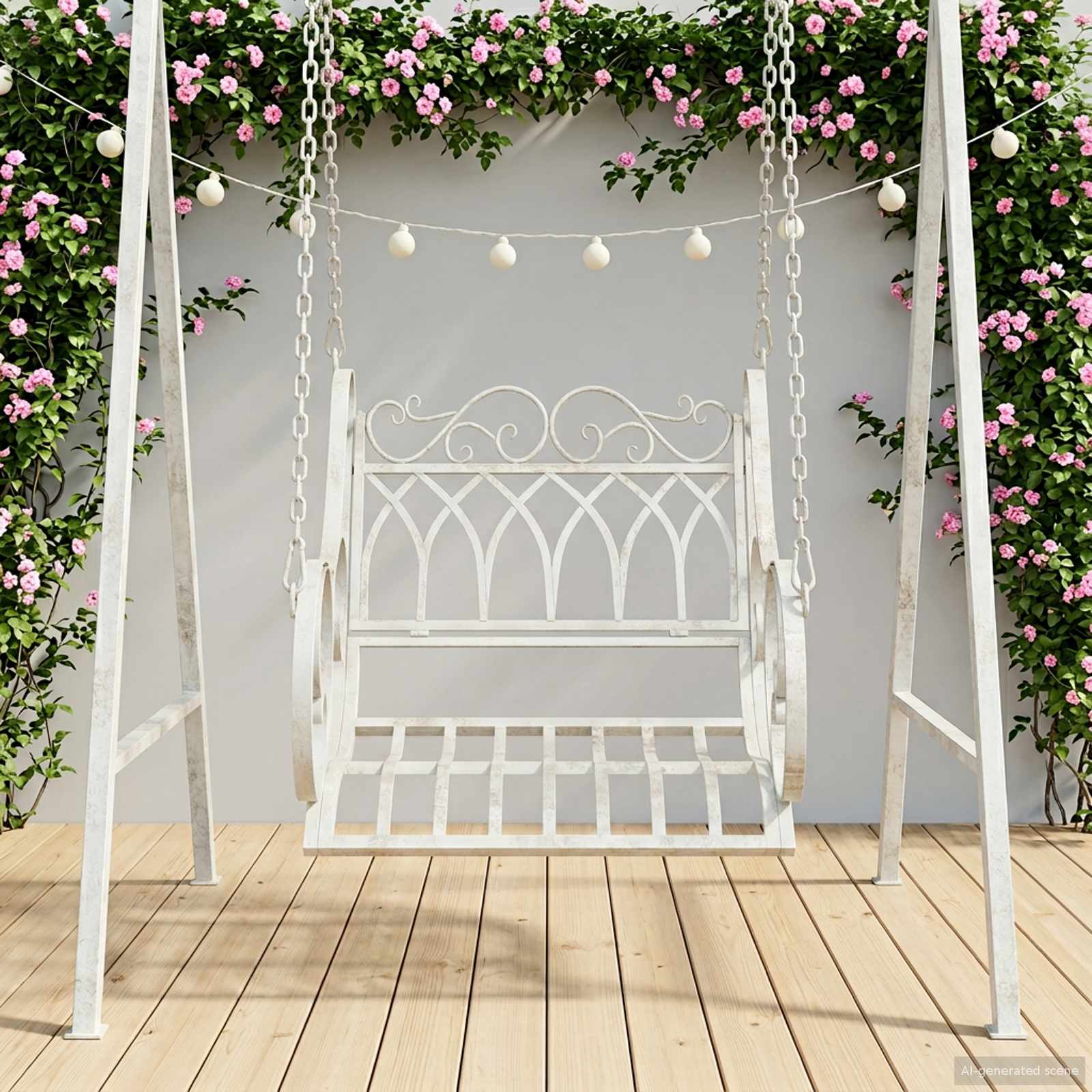 Ljuljačka Čelik 71 x 75 x 59 cm Antič White