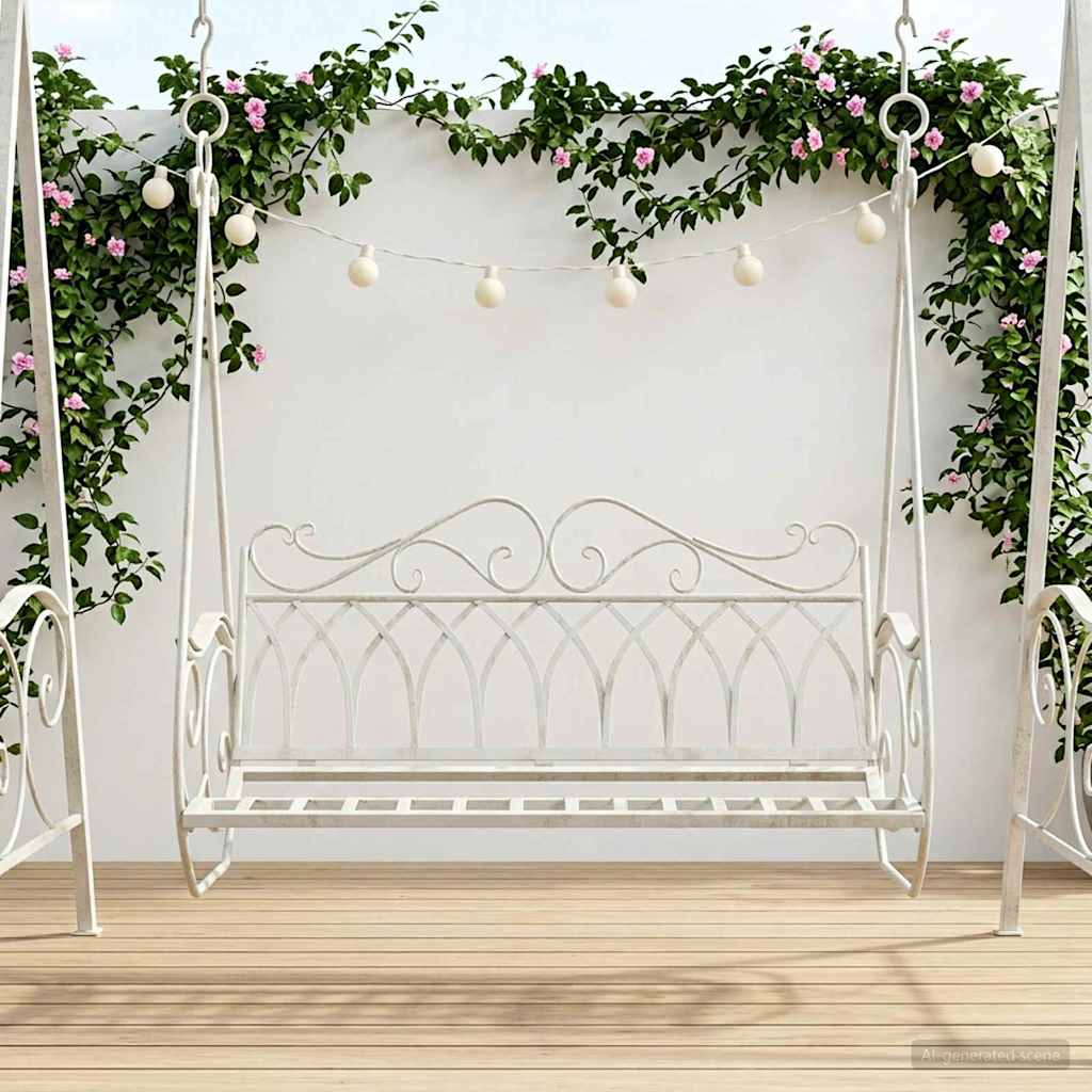 Ljuljačka Čelik 112 x 60 x 126,5 cm Antič White