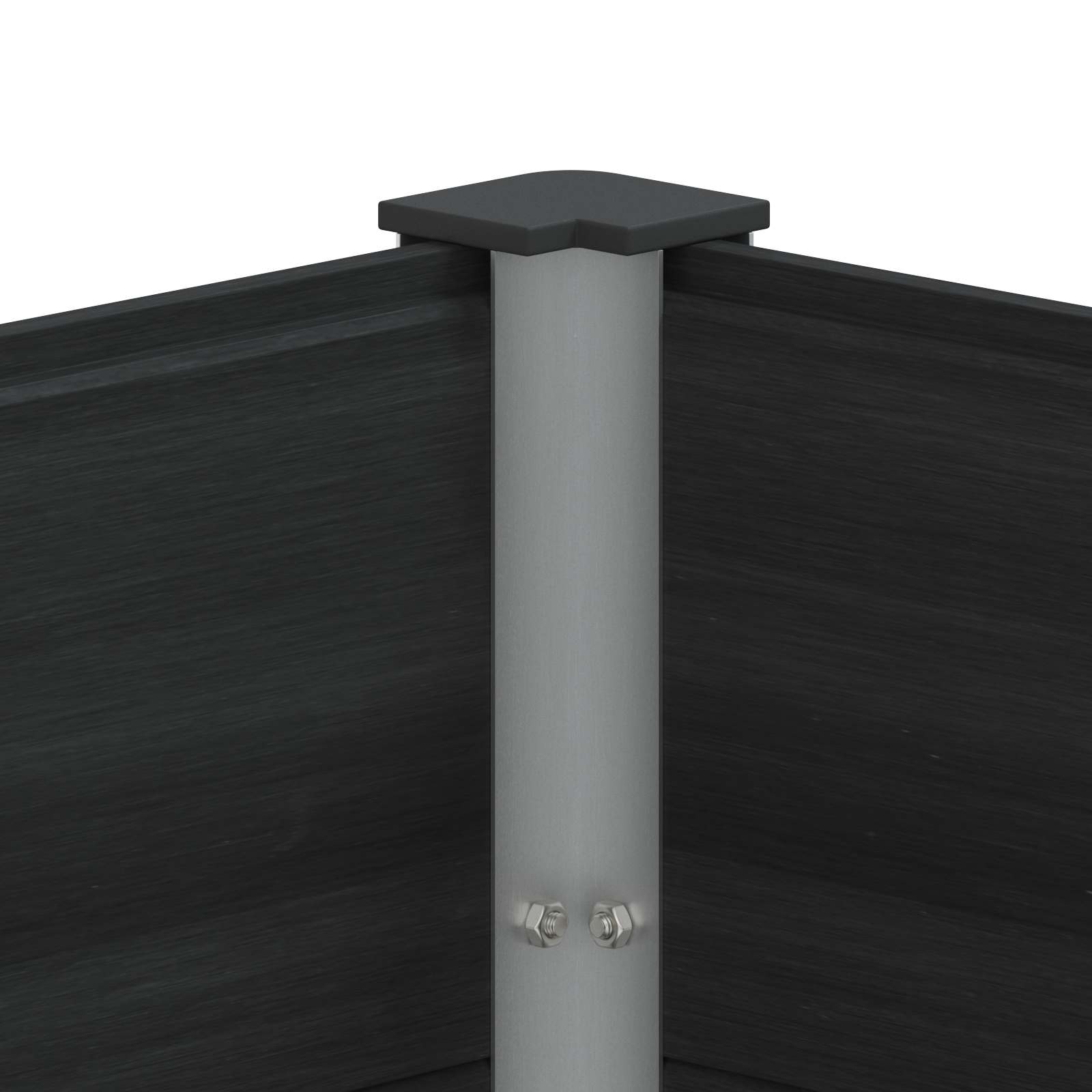 Povišena vrtna gredica Crna 150 x 100 x 91 cm