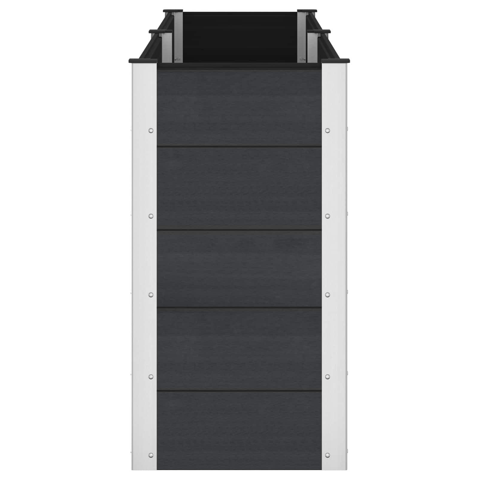 Povišena vrtna gredica Crna 250 x 50 x 91 cm