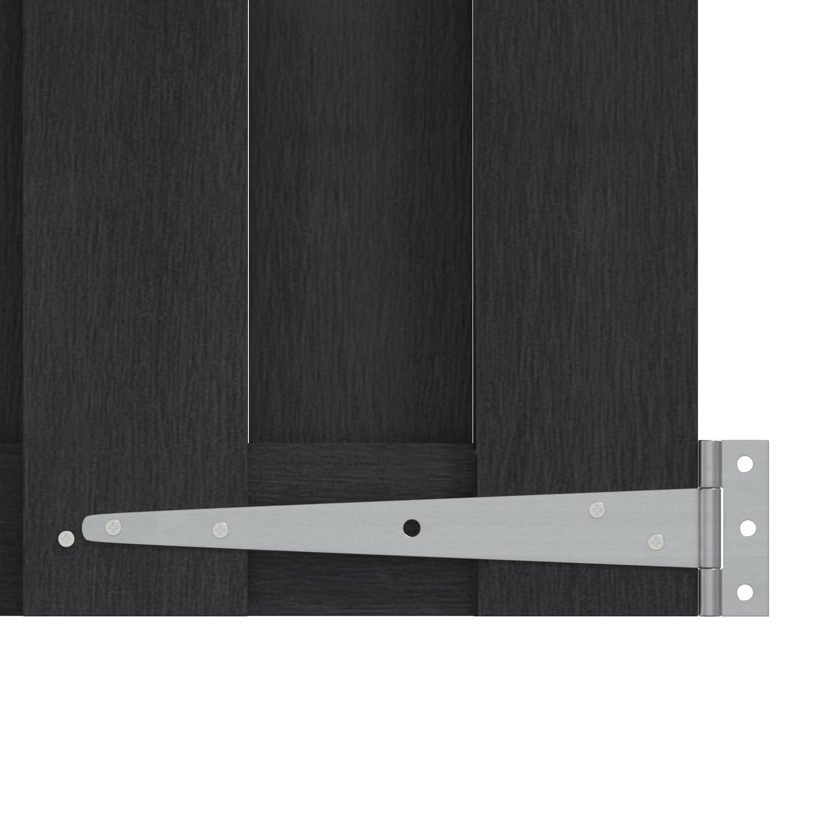 Vrtna vrata 100 x 180 cm WPC i aluminij Crna