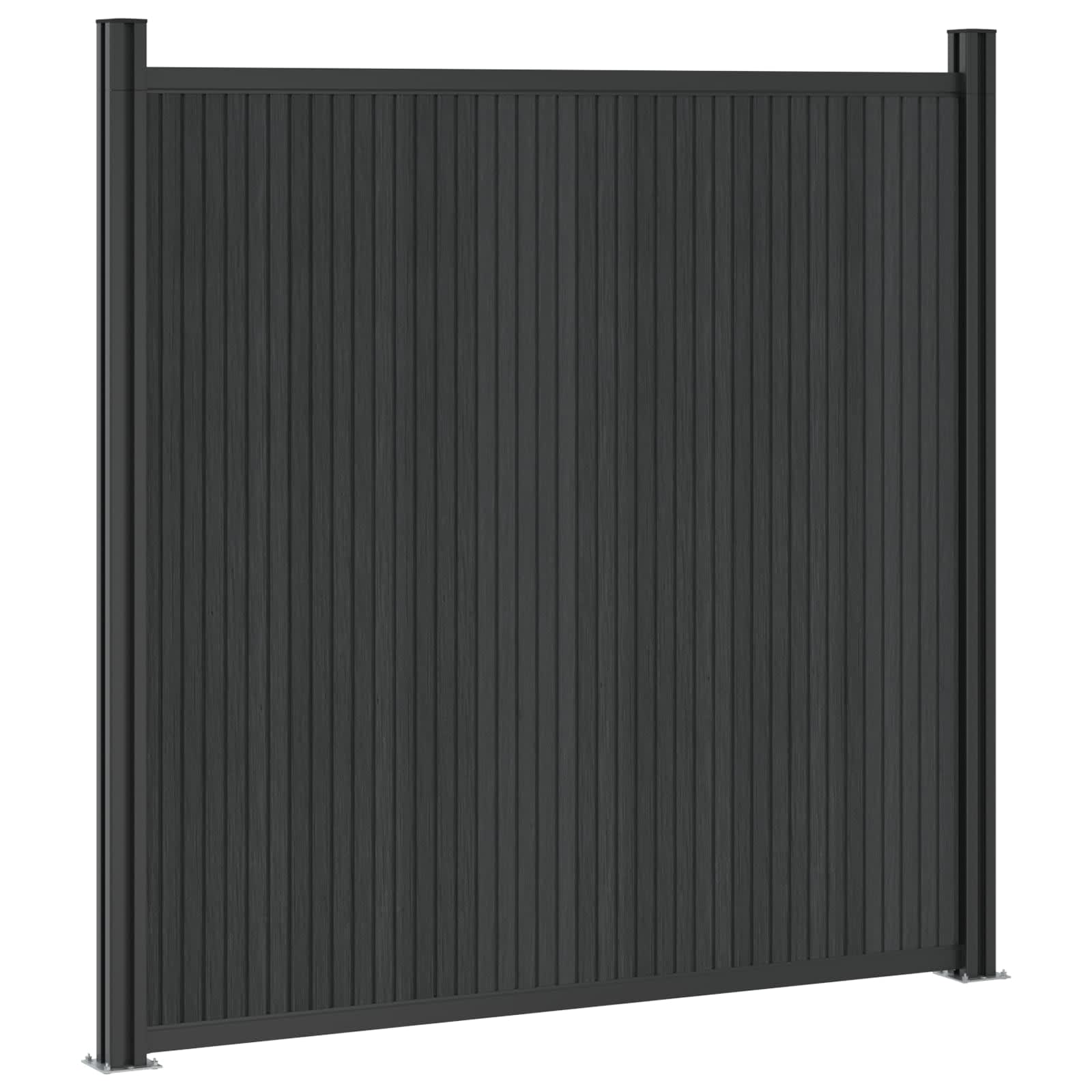 Panel ograde WPC i aluminij Crna