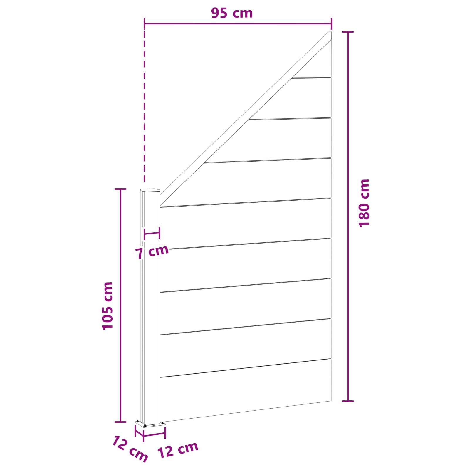 Panel ograde WPC i aluminij Siva