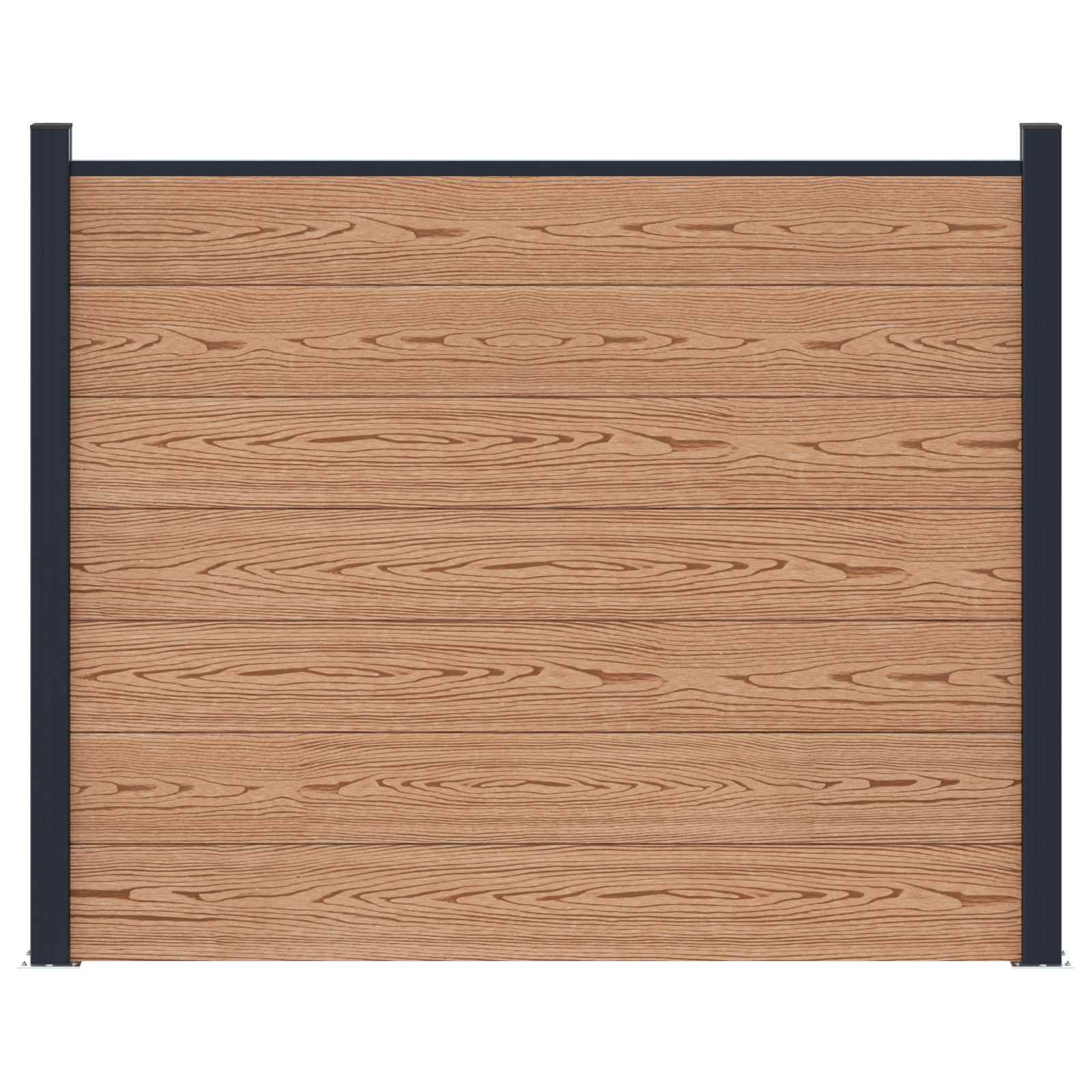 Panel ograde WPC i aluminij Smeđa