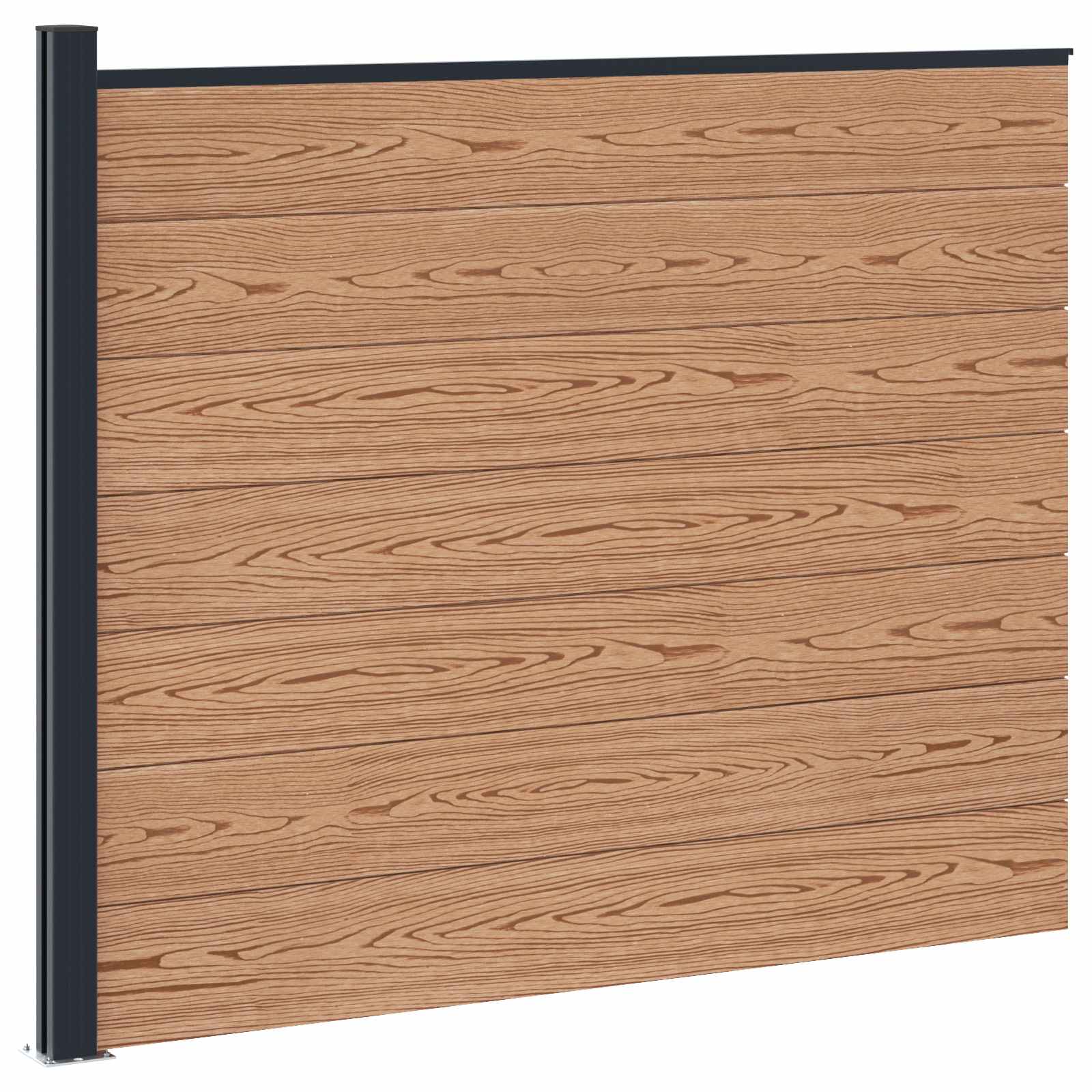 Panel ograde WPC i aluminij Smeđa