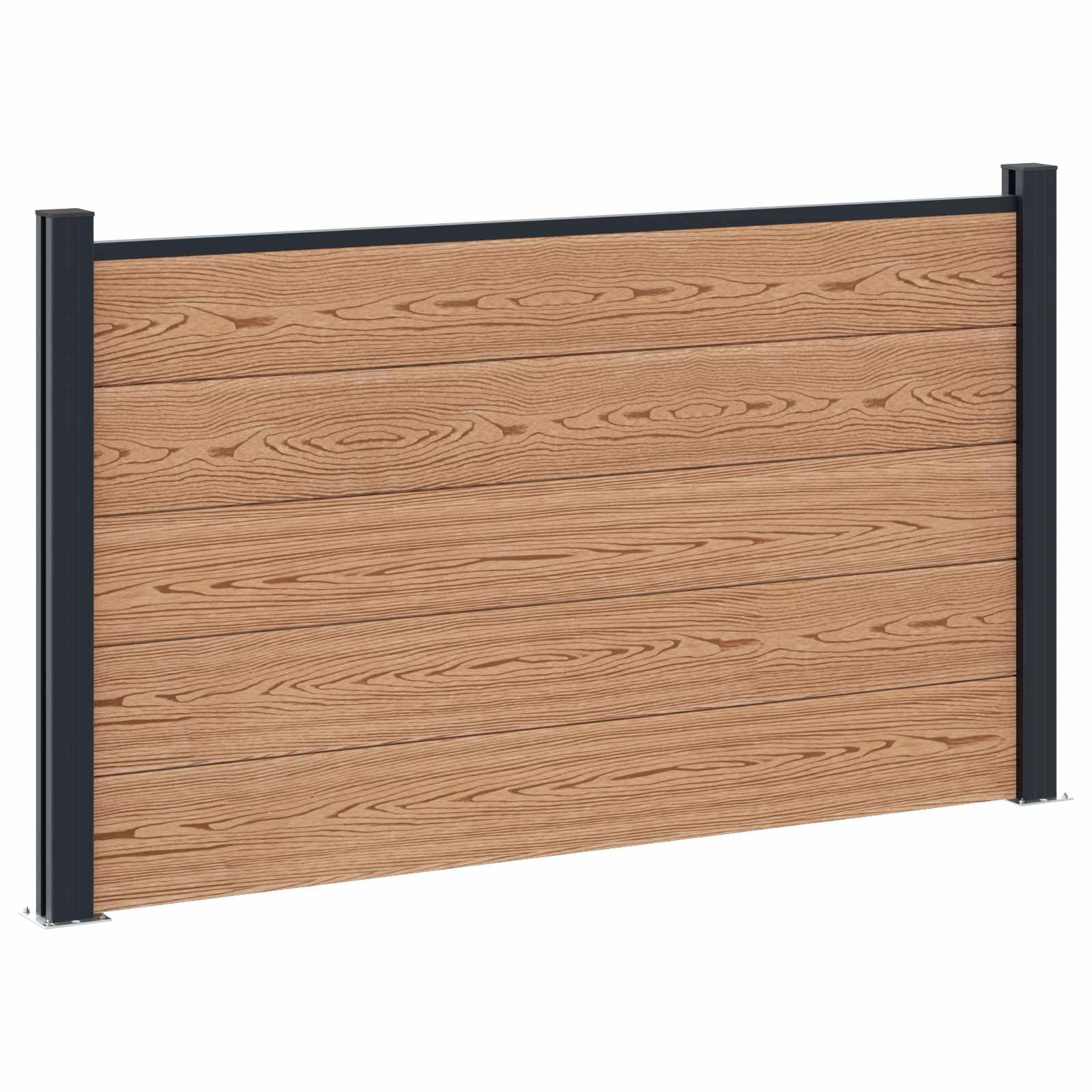 Panel ograde WPC i aluminij Smeđa