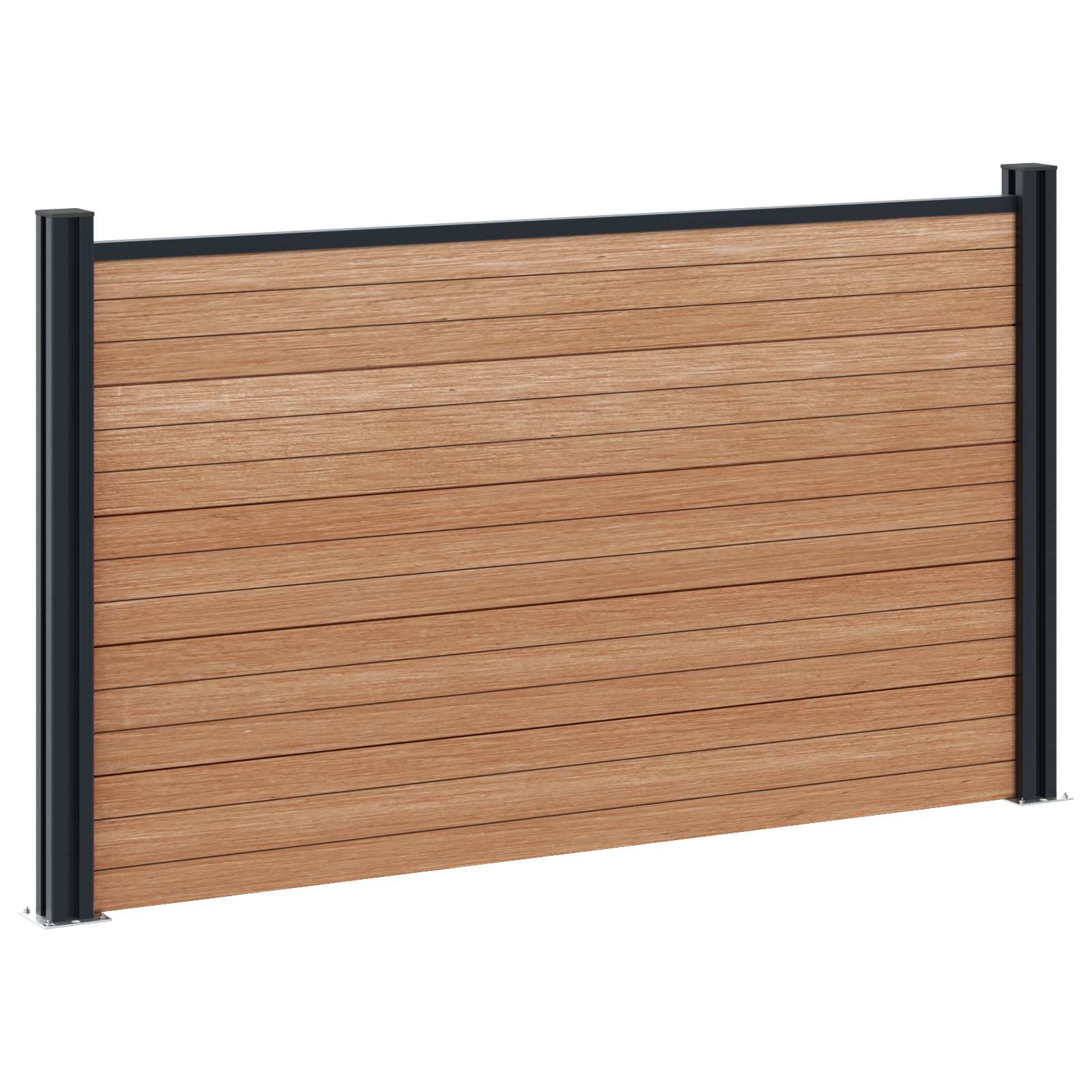 Panel ograde WPC i aluminij Smeđa
