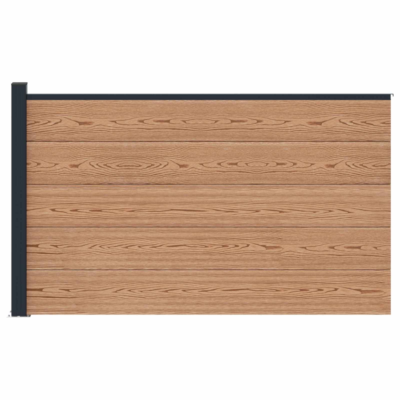 Panel ograde WPC i aluminij Smeđa