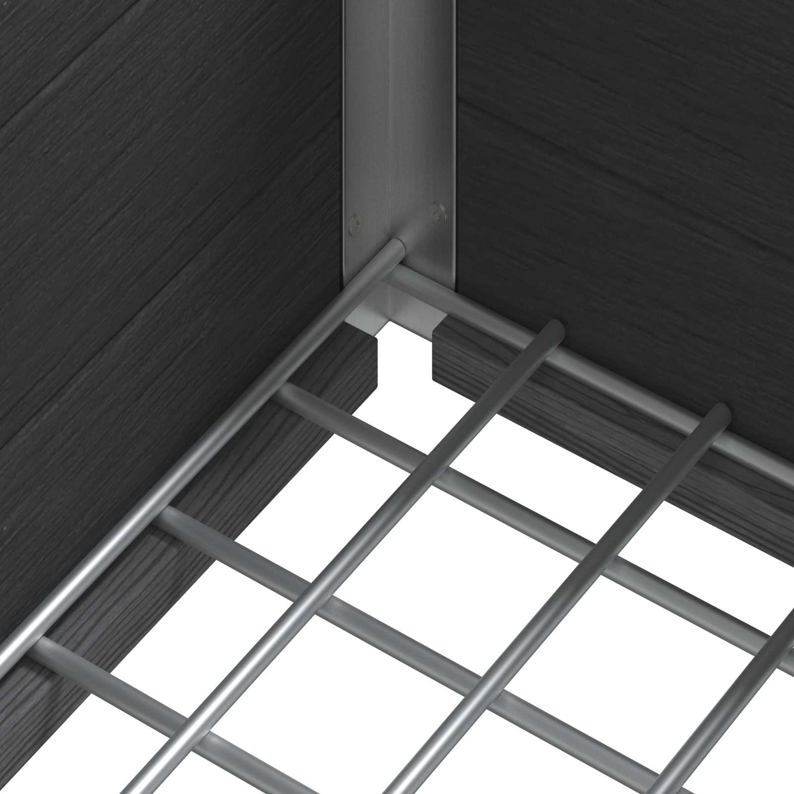 Povišena vrtna gredica Siva 100 x 30 x 22 cm WPC i aluminij