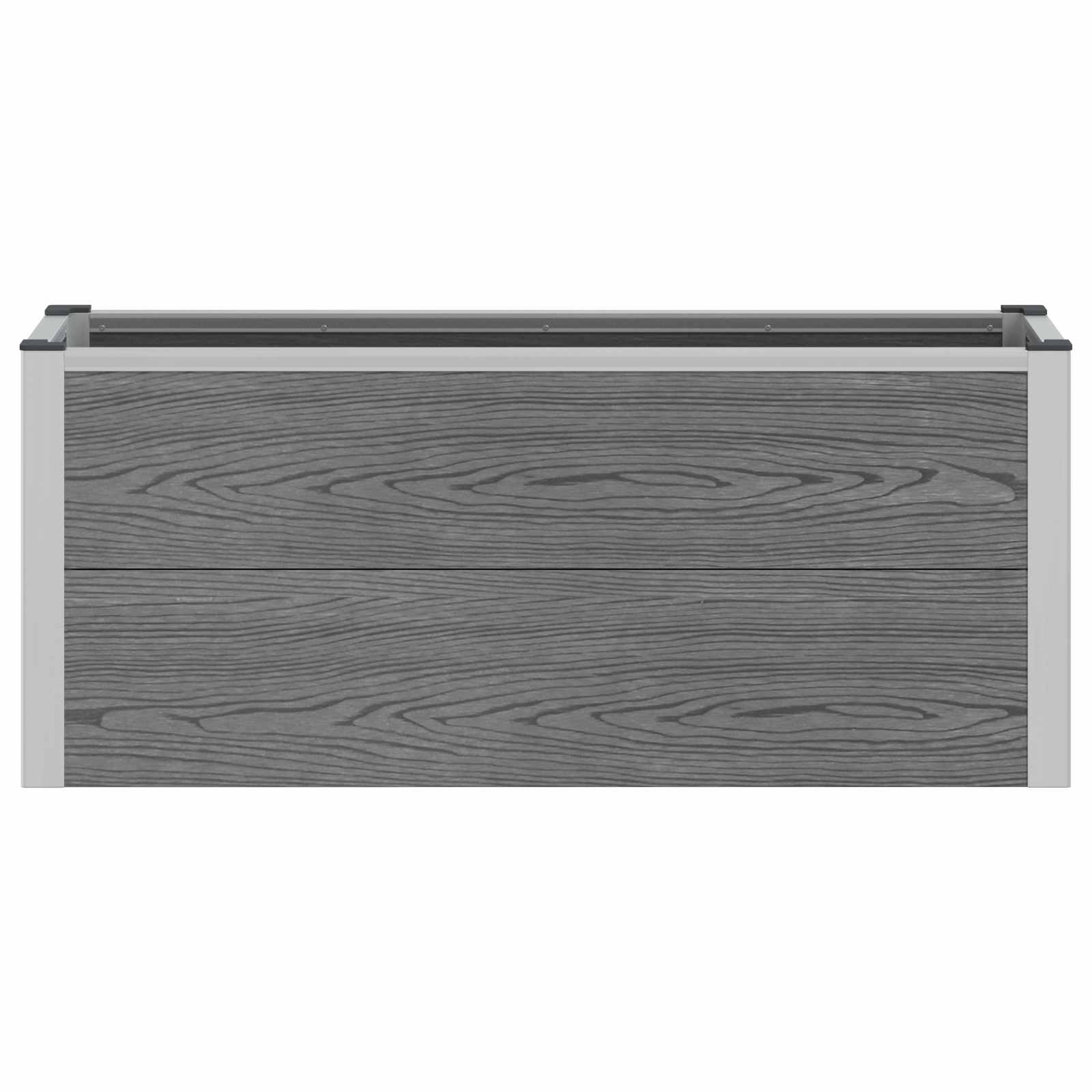 Povišena vrtna gredica Siva 100 x 30 x 22 cm WPC i aluminij