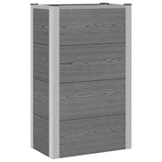 Povišena vrtna gredica Siva 50 x 30 x 82 cm WPC i aluminij