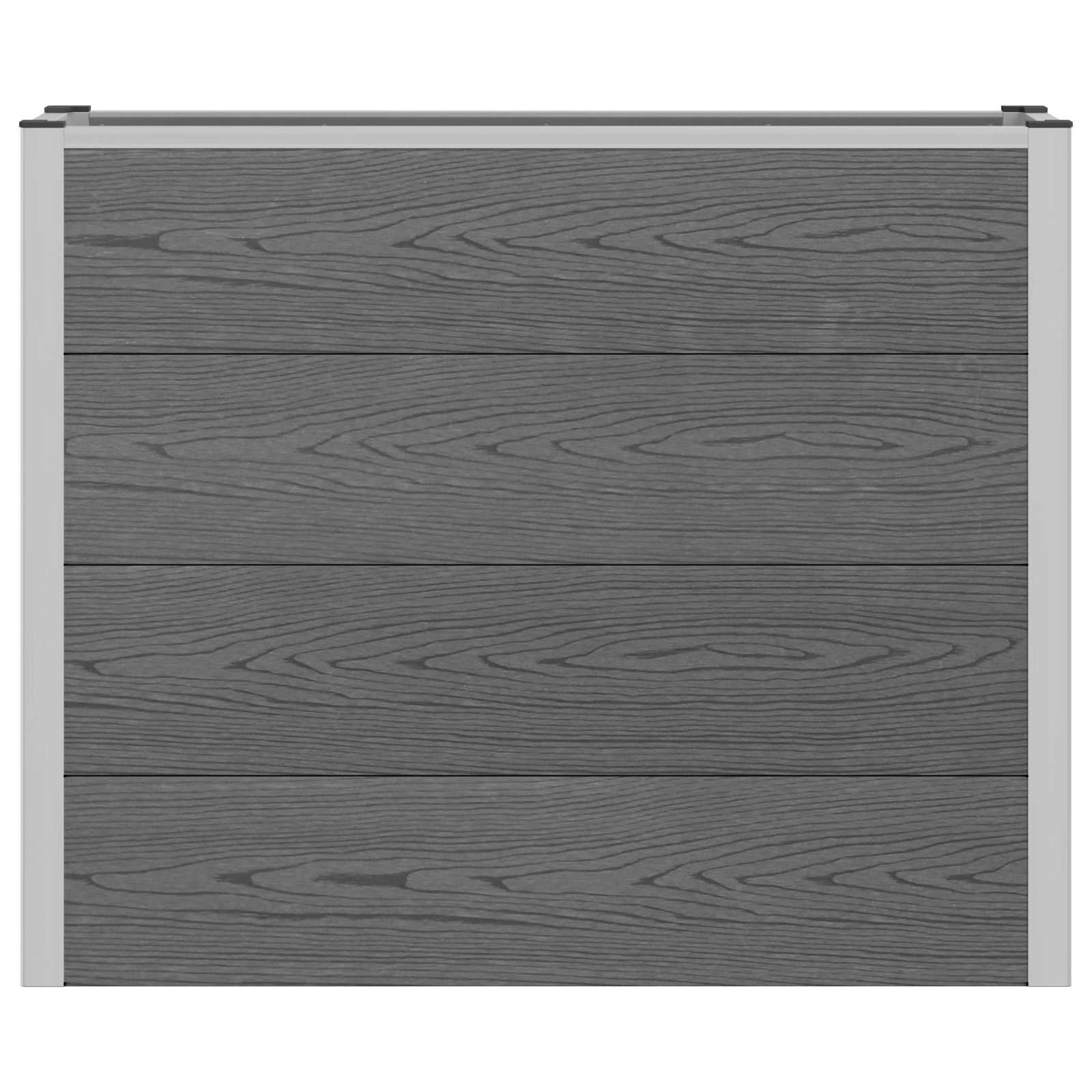 Povišena vrtna gredica Siva 100 x 30 x 82 cm WPC i aluminij