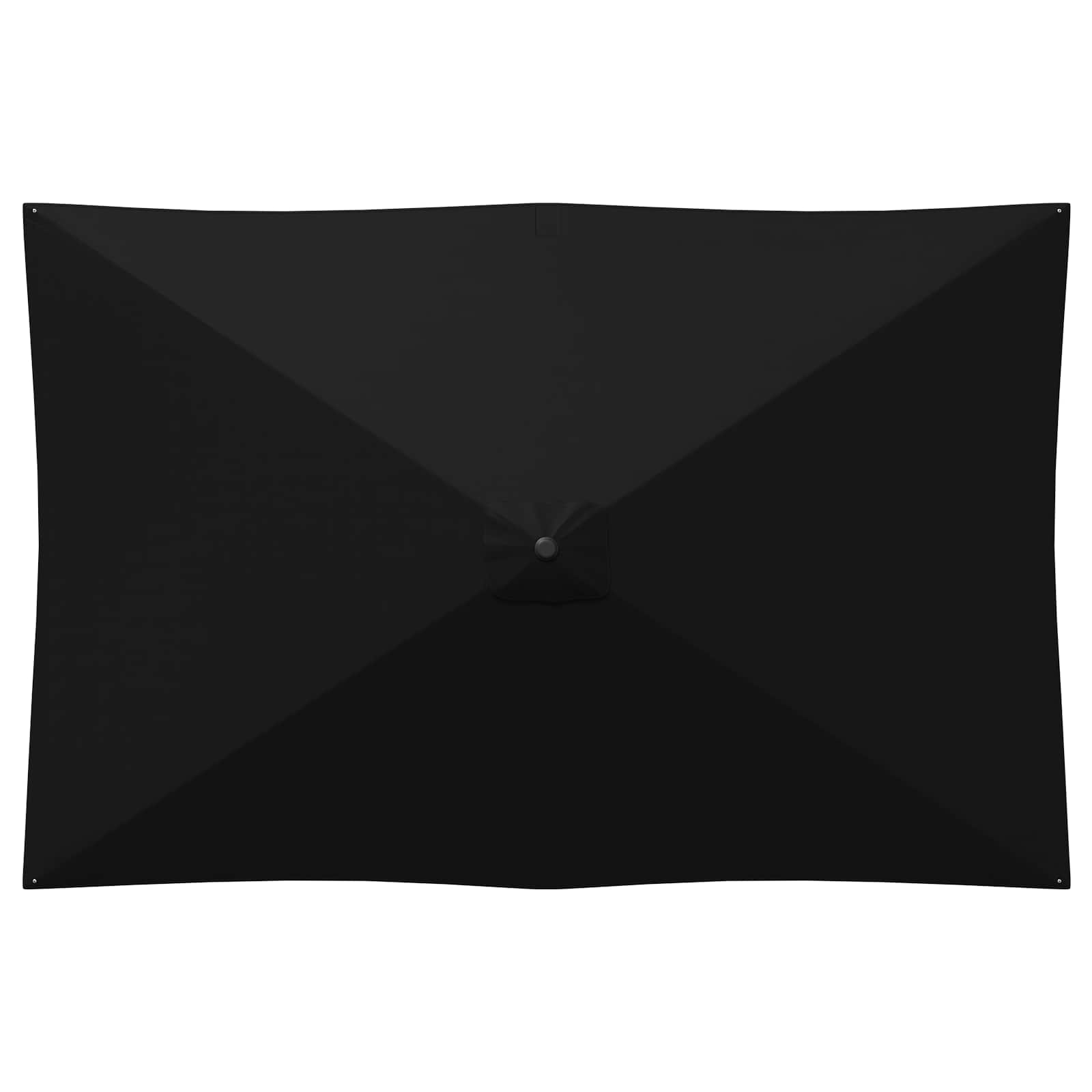 Vrtni suncobran 200 x 300 cm Poliester Pravokutni Crna