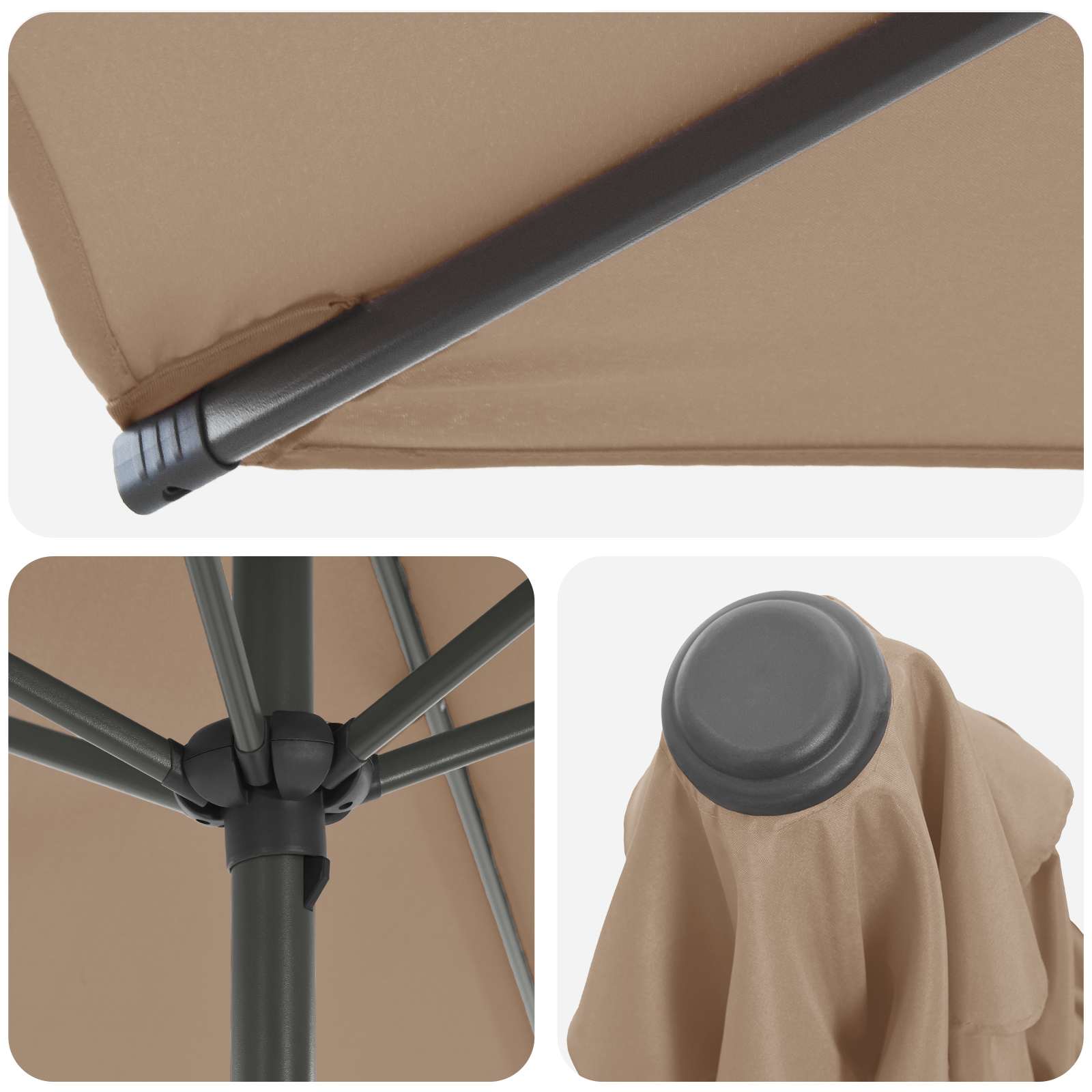 Vrtni Parasol s Podnožjem 230 x 230 cm Poliester Pravokutni