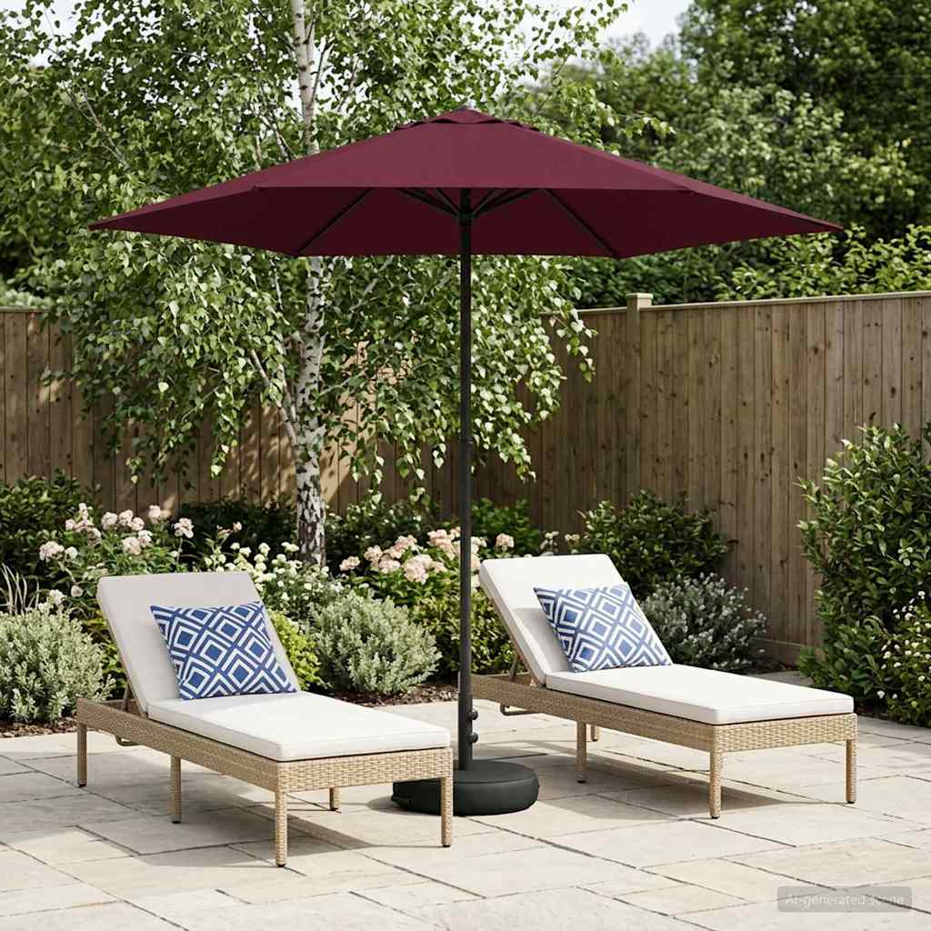 Vrtni Parasol s Podnožjem 230 x 230 cm Poliester Pravokutni