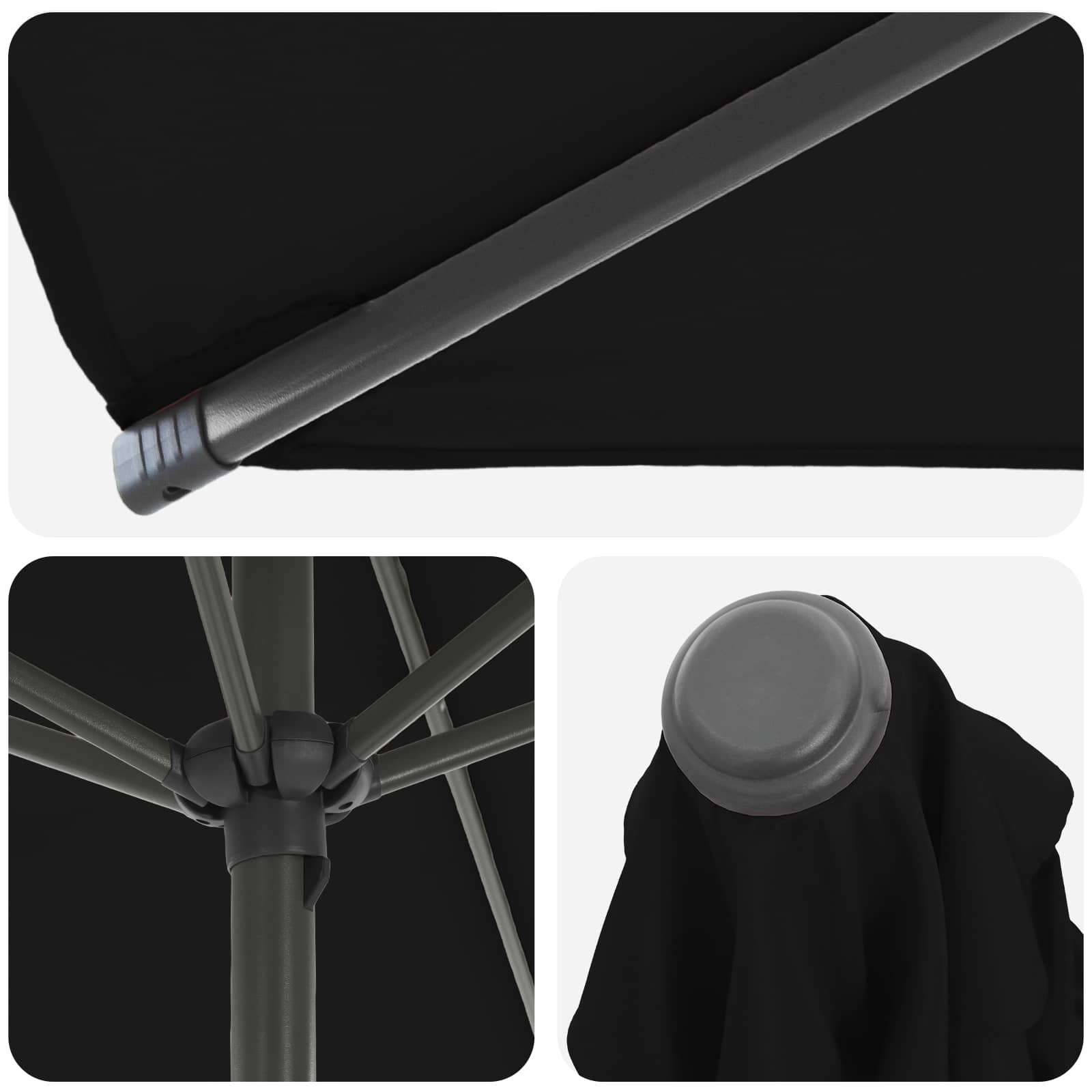 Vrtni Parasol s Podnožjem 270 x 270 cm Poliester Pravokutni