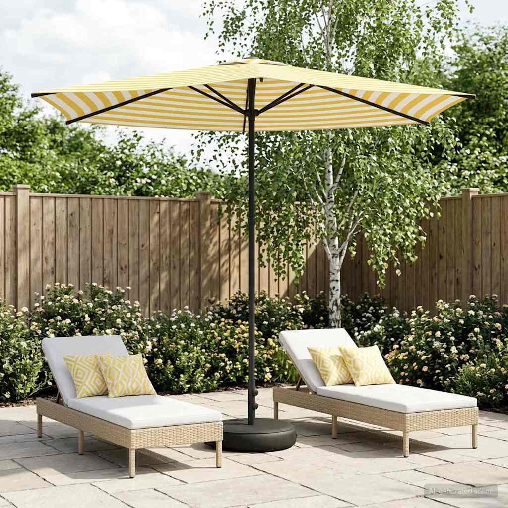Vrtni Parasol s Podnožjem 270 x 270 cm Poliester Pravokutni
