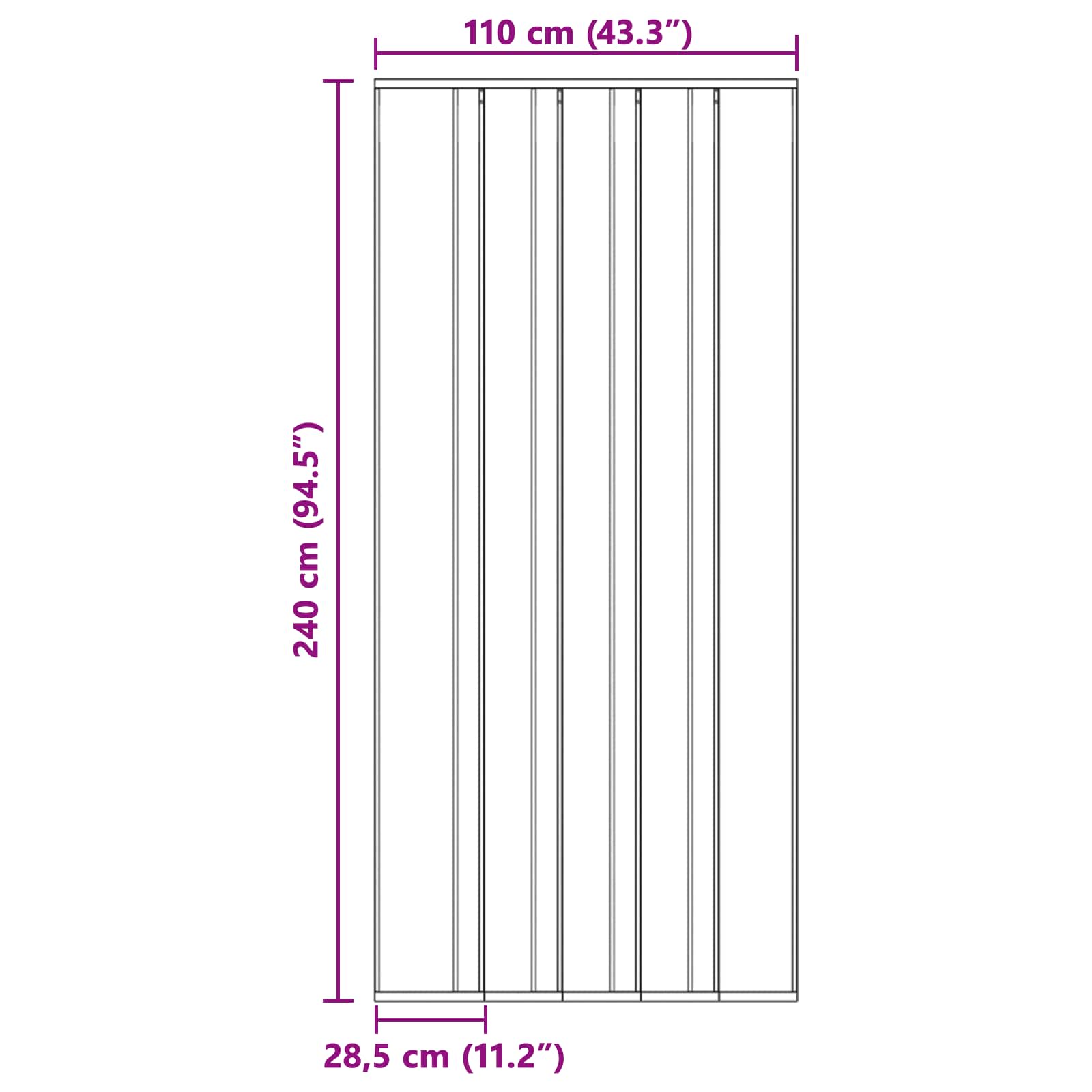 Mrežasta zavjesa za vrata protiv insekata Crna 110 x 240 cm