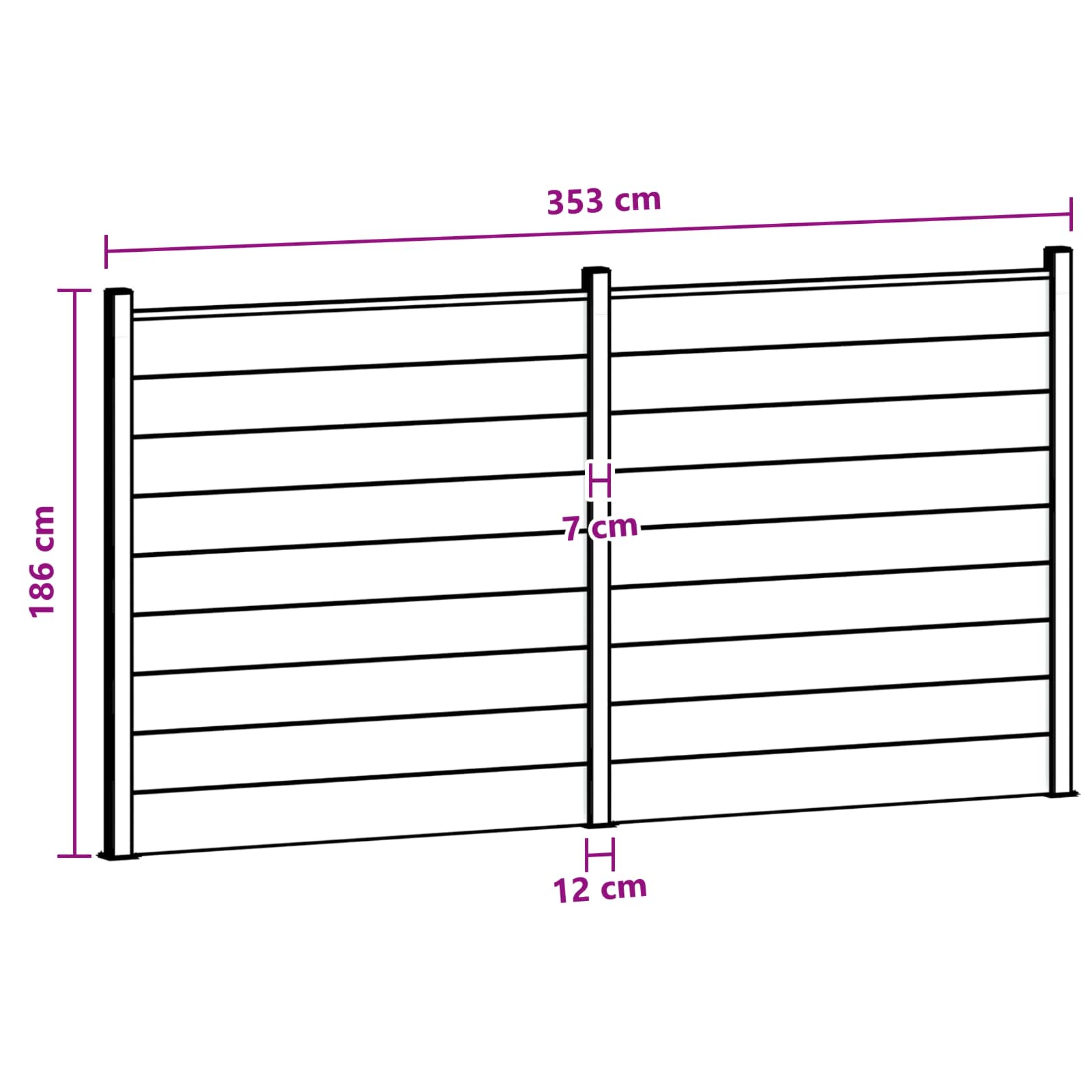 Panel ograde 2 pcs WPC i aluminij Smeđa