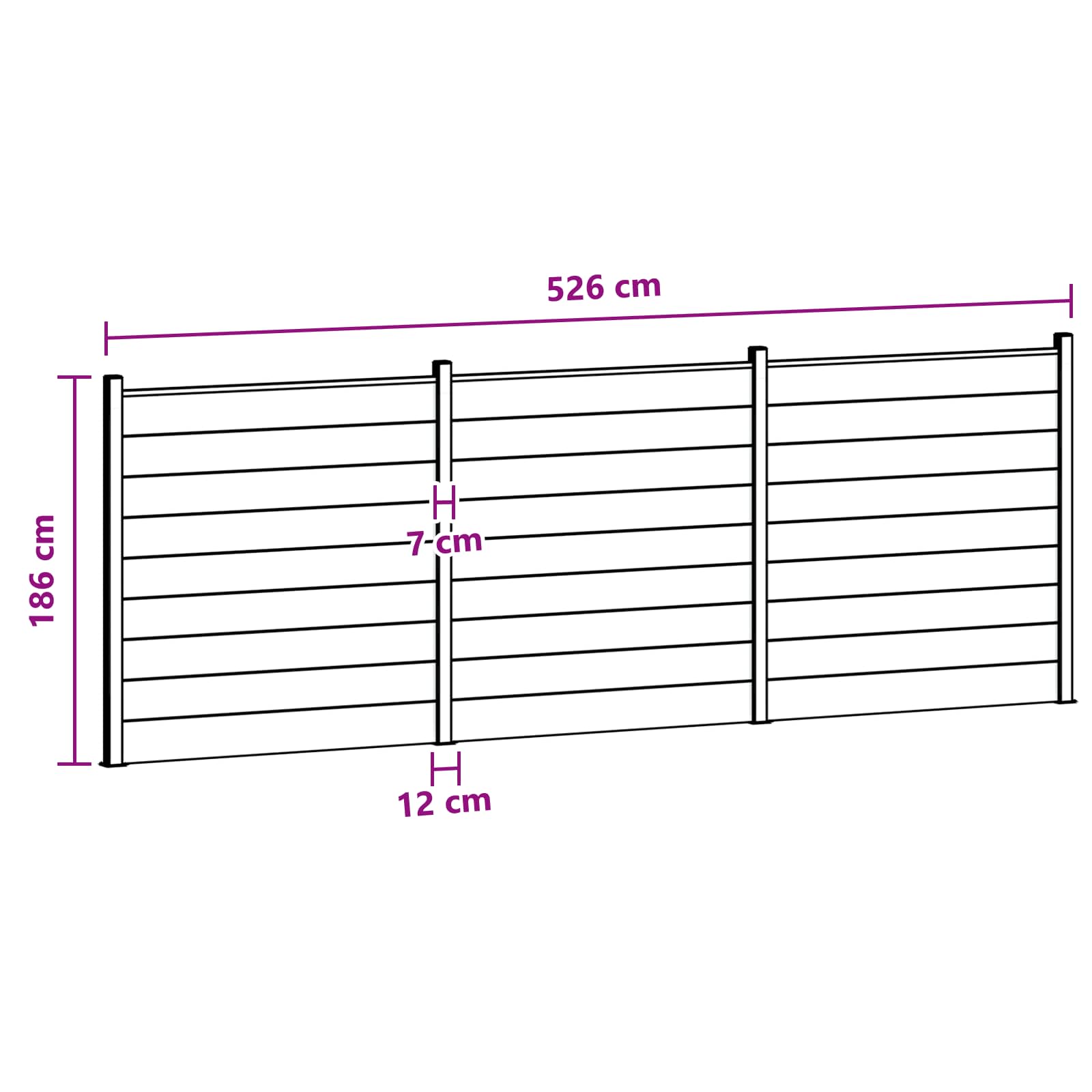 Panel ograde 3 pcs WPC i aluminij Smeđa