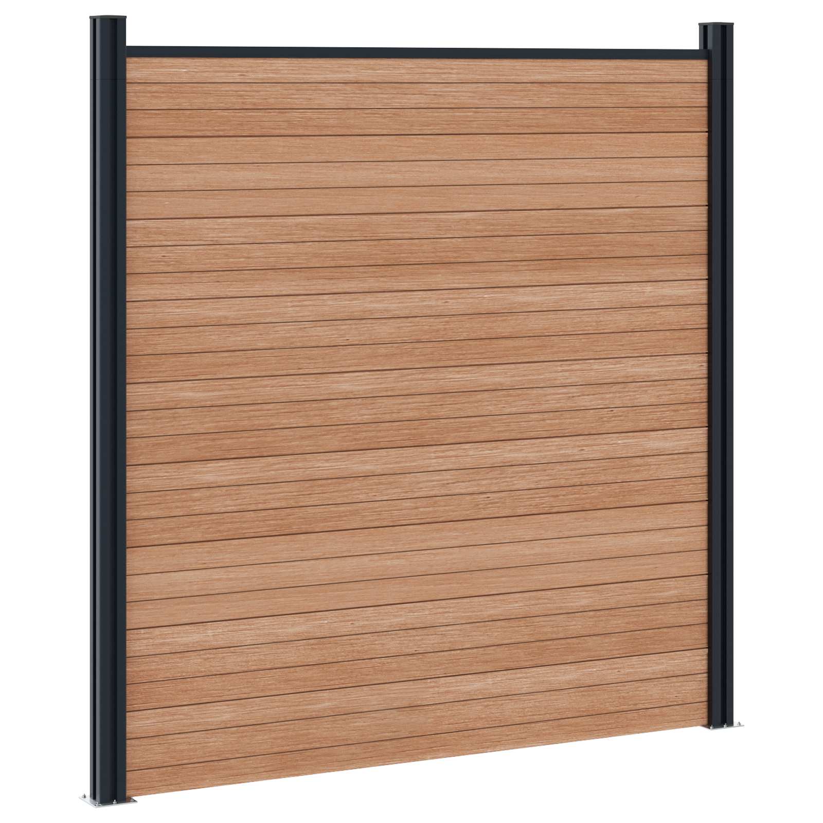Panel ograde 9 pcs WPC i aluminij Smeđa
