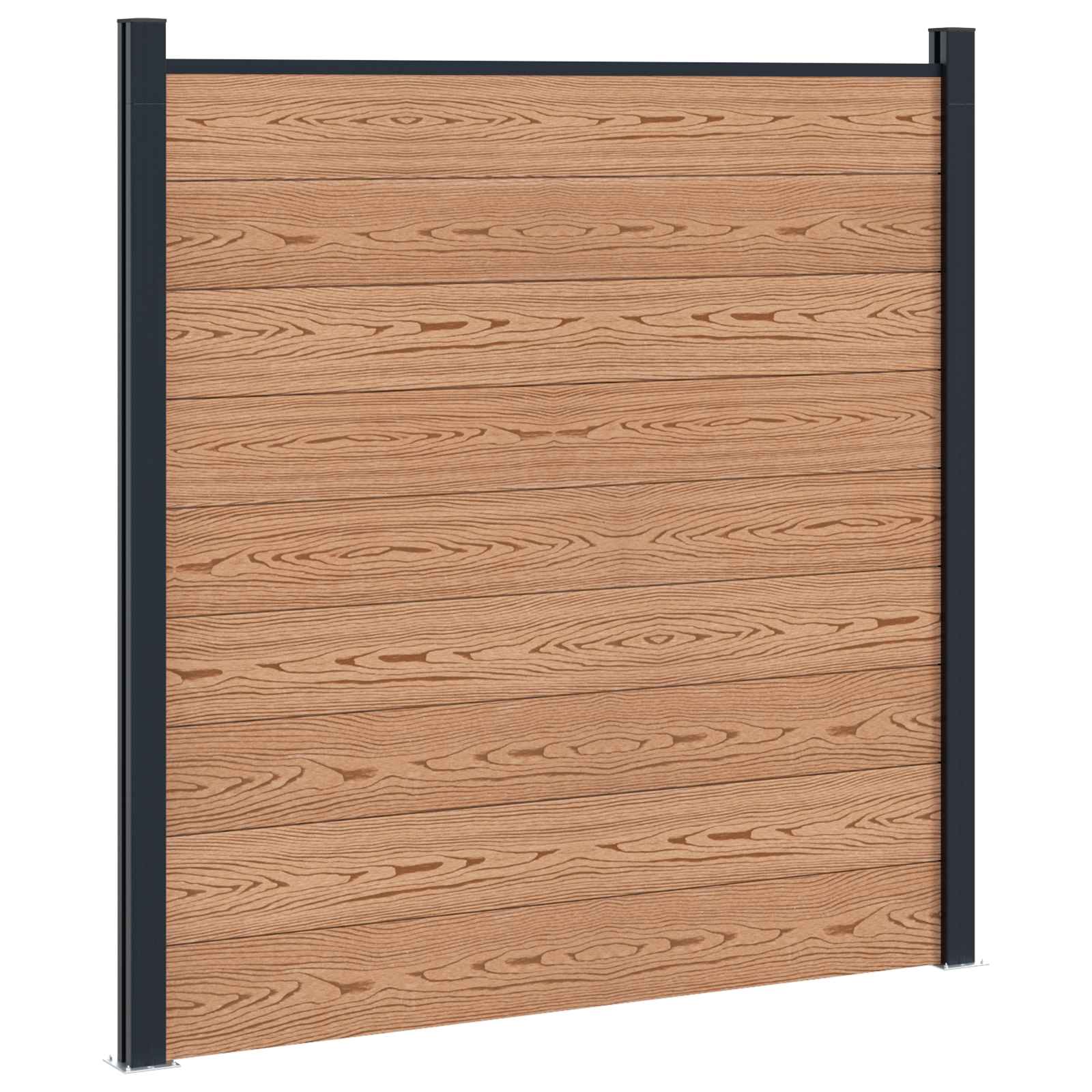 Panel ograde 6 pcs WPC i aluminij Smeđa