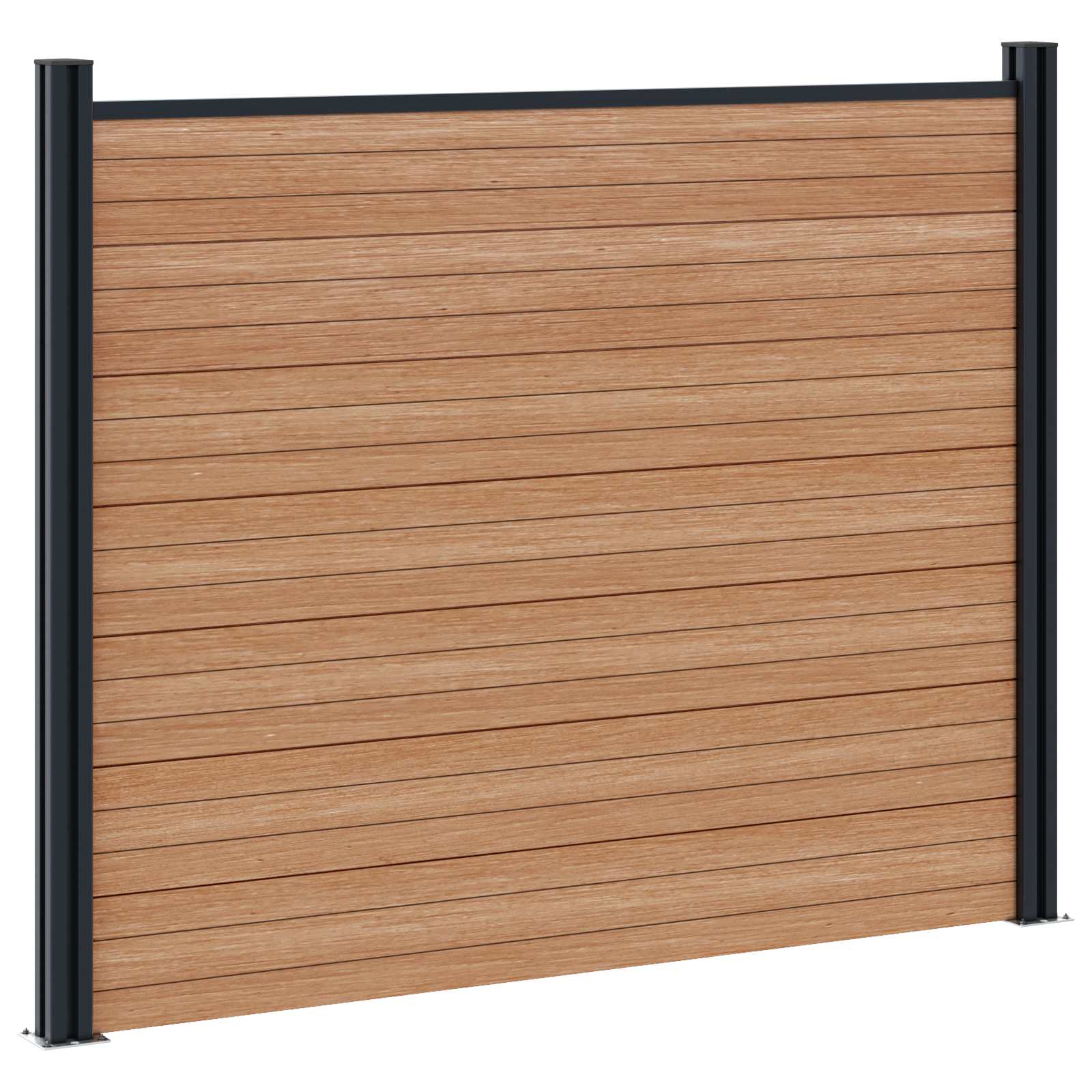 Panel ograde 9 pcs WPC i aluminij Smeđa