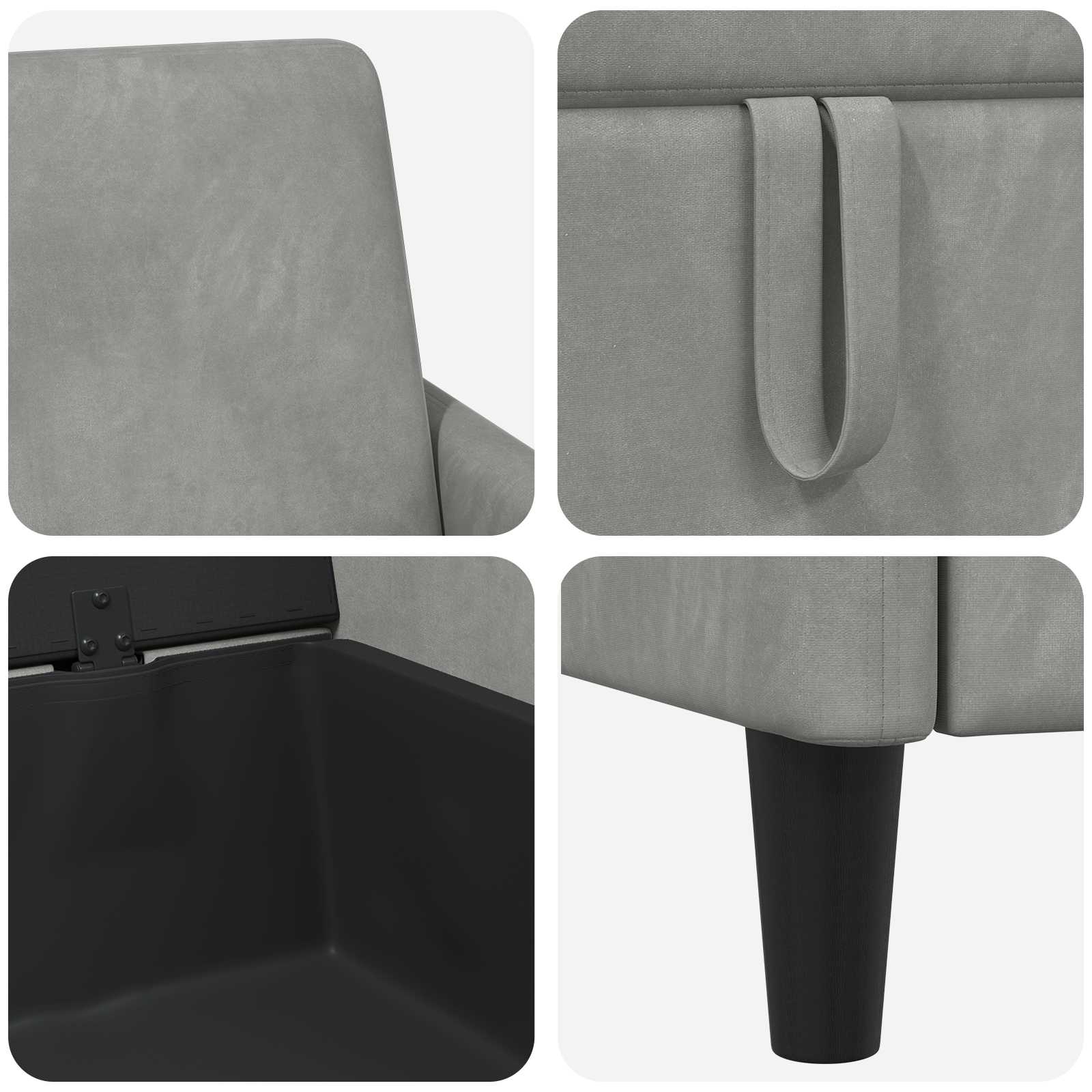 Sofa s pohranom Svjetlosiva 72 x 78 x 87 cm Poliester