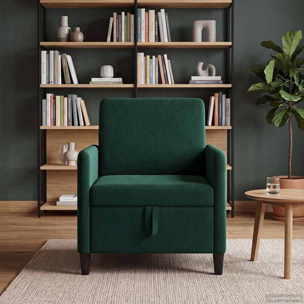 Sofa s pohranom Tamnozelena 72 x 78 x 87 cm Poliester
