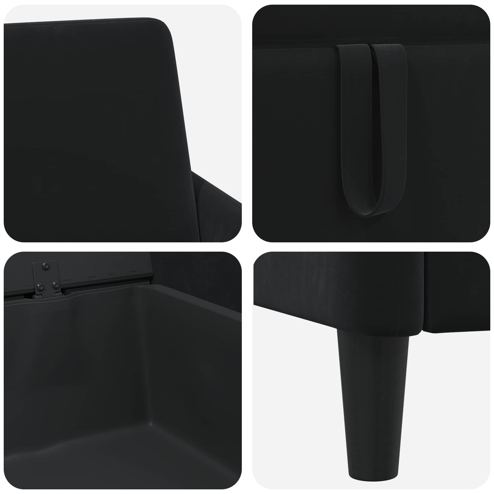 Sofa s pohranom Crna 72 x 78 x 87 cm Poliester