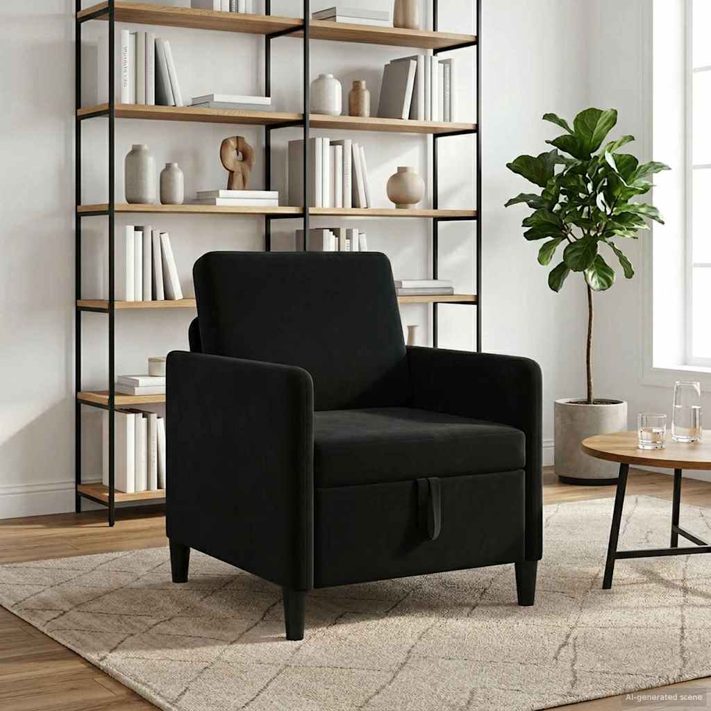 Sofa s pohranom Crna 72 x 78 x 87 cm Poliester