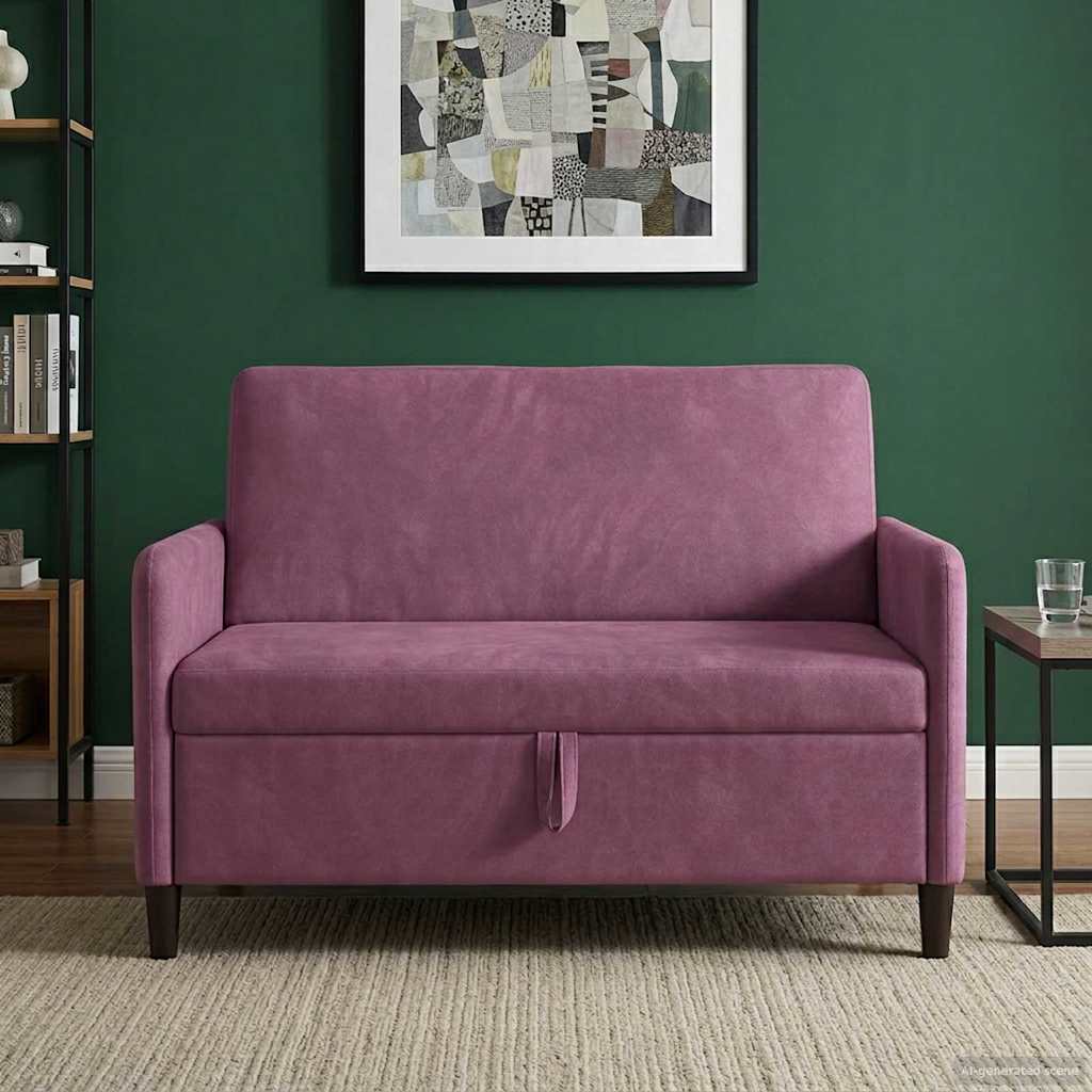 Sofa s pohranom Ljubičasta 122 x 78 x 87 cm Poliester